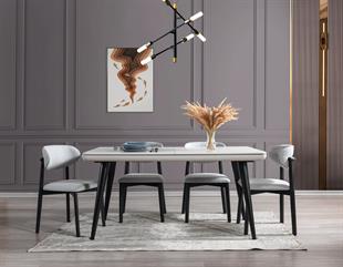 DUBAİ SİYAH YEMEK MASASI