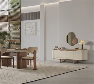 LUNA CEVİZ MASA 4 SANDALYE