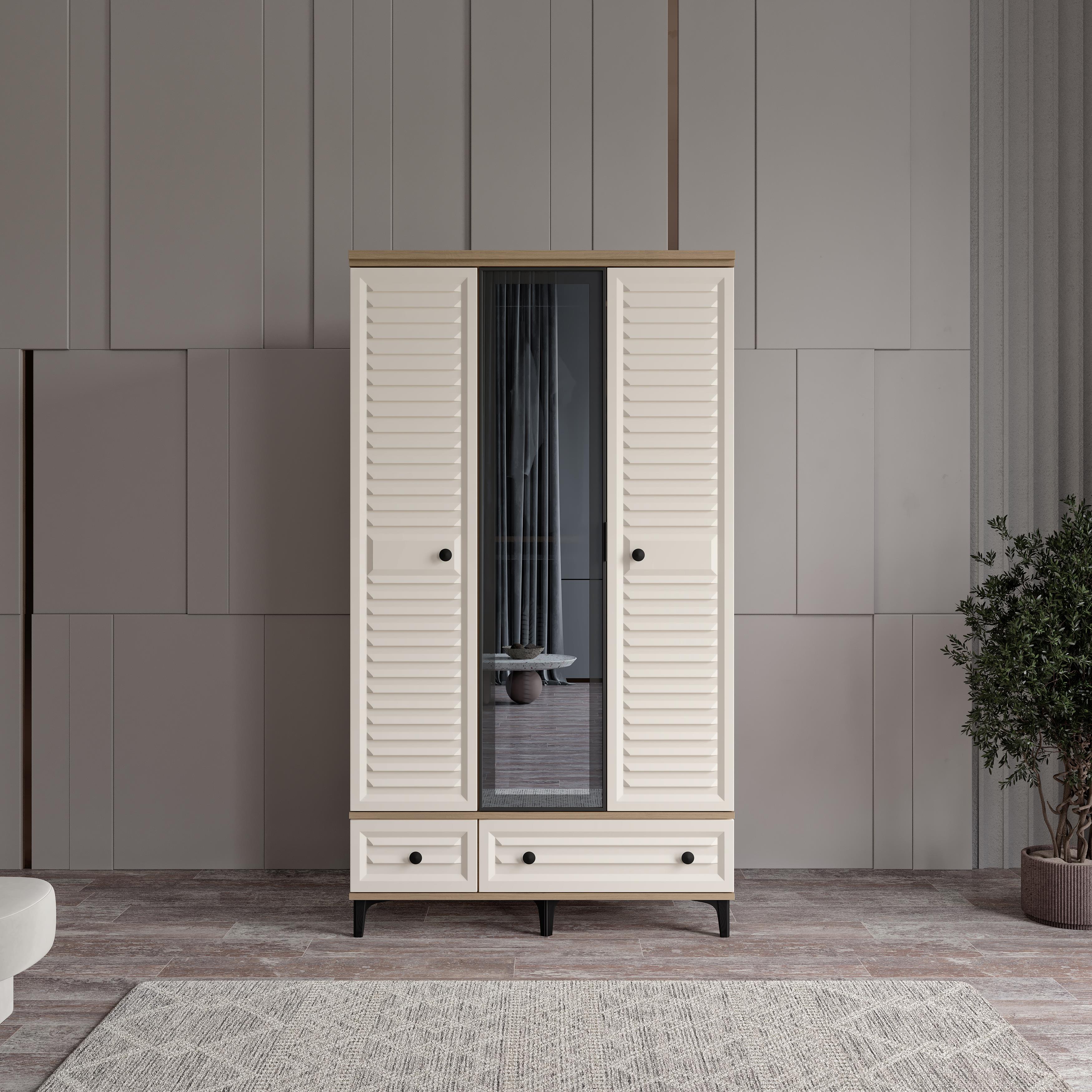  KİSRA 3 KAPILI DOLAP %100 MDF