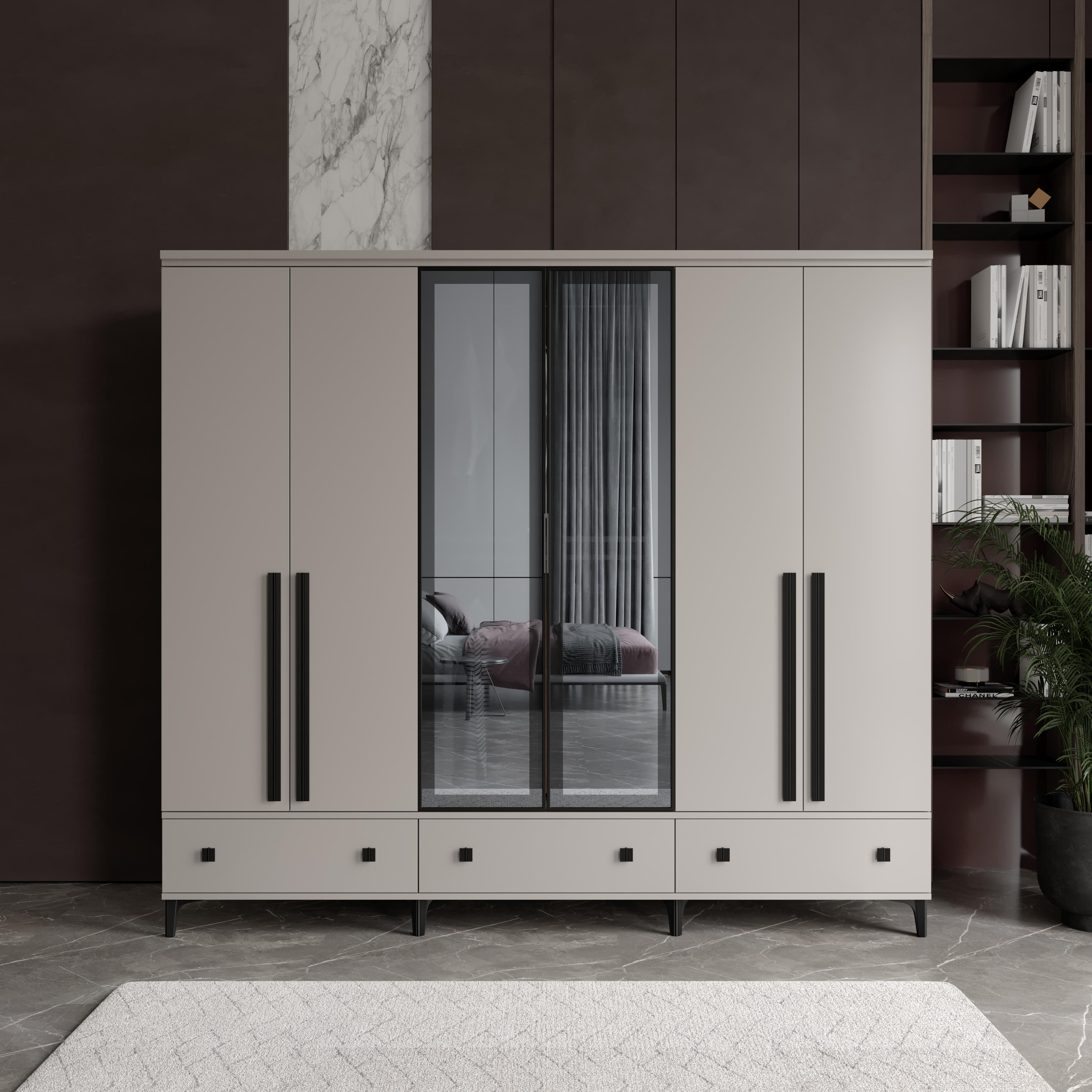  KONFOR 6 KAPILI DOLAP %100 MDF