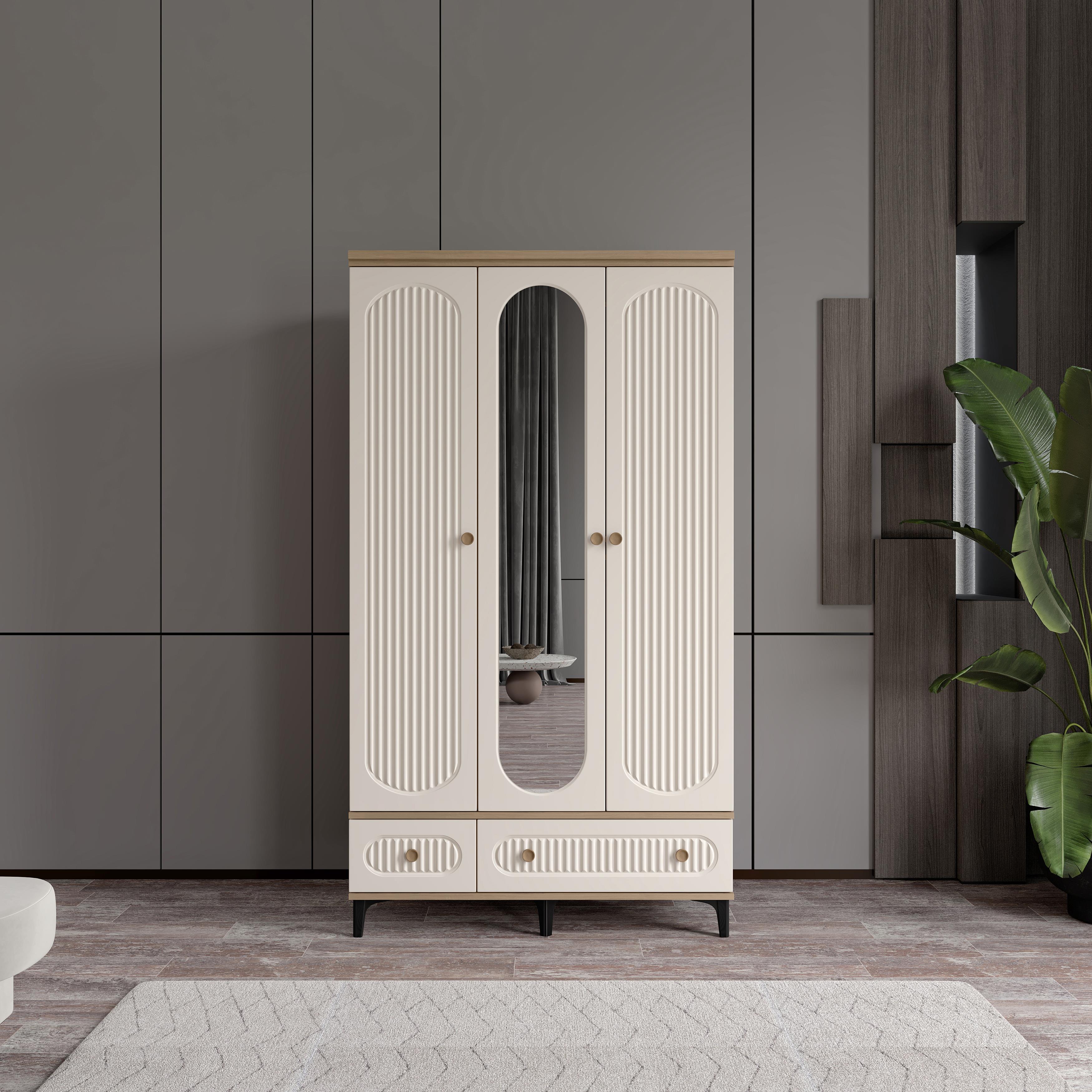  OSKAR 3 KAPILI DOLAP %100 MDF