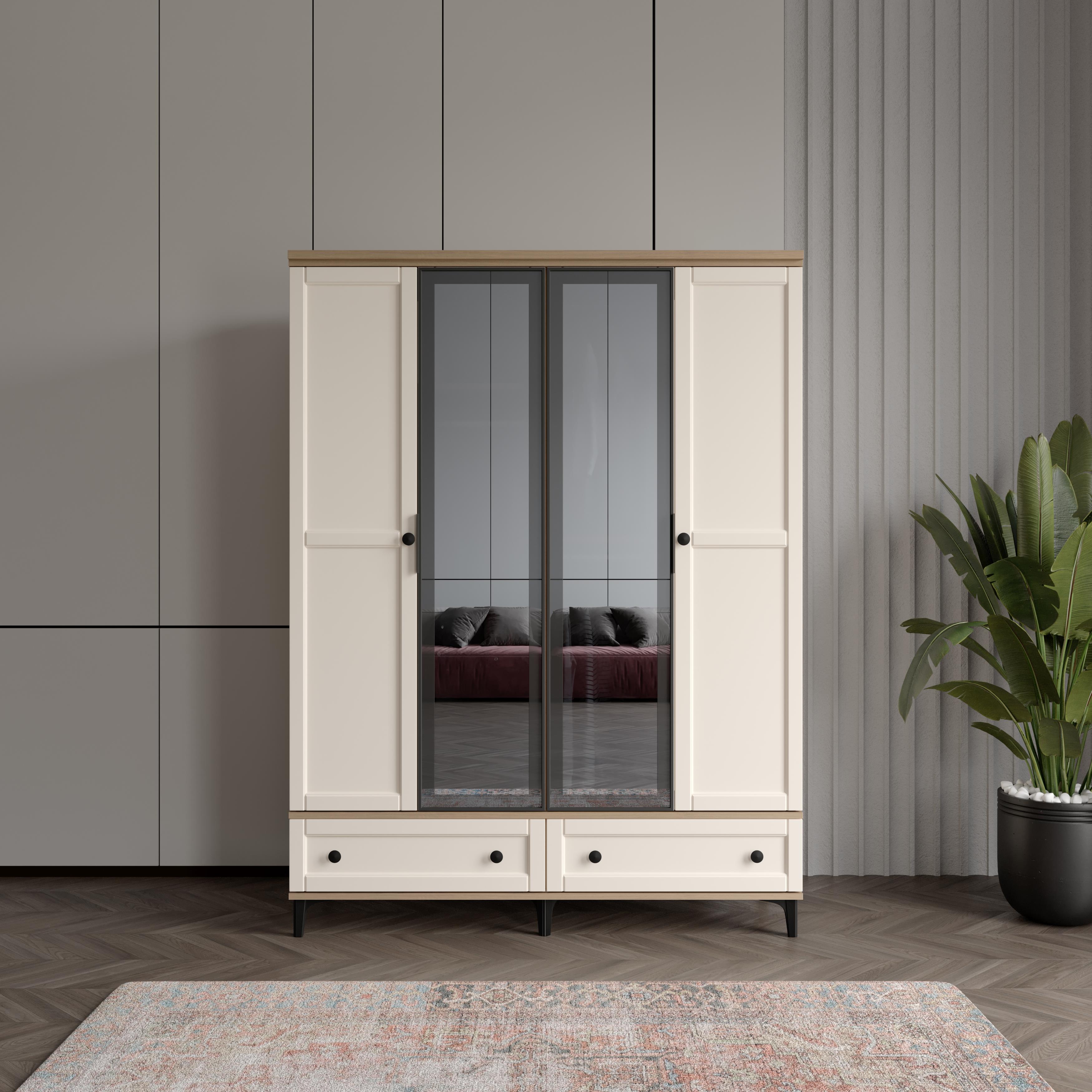  SARDUNYA 4 KAPILI DOLAP %100 MDF