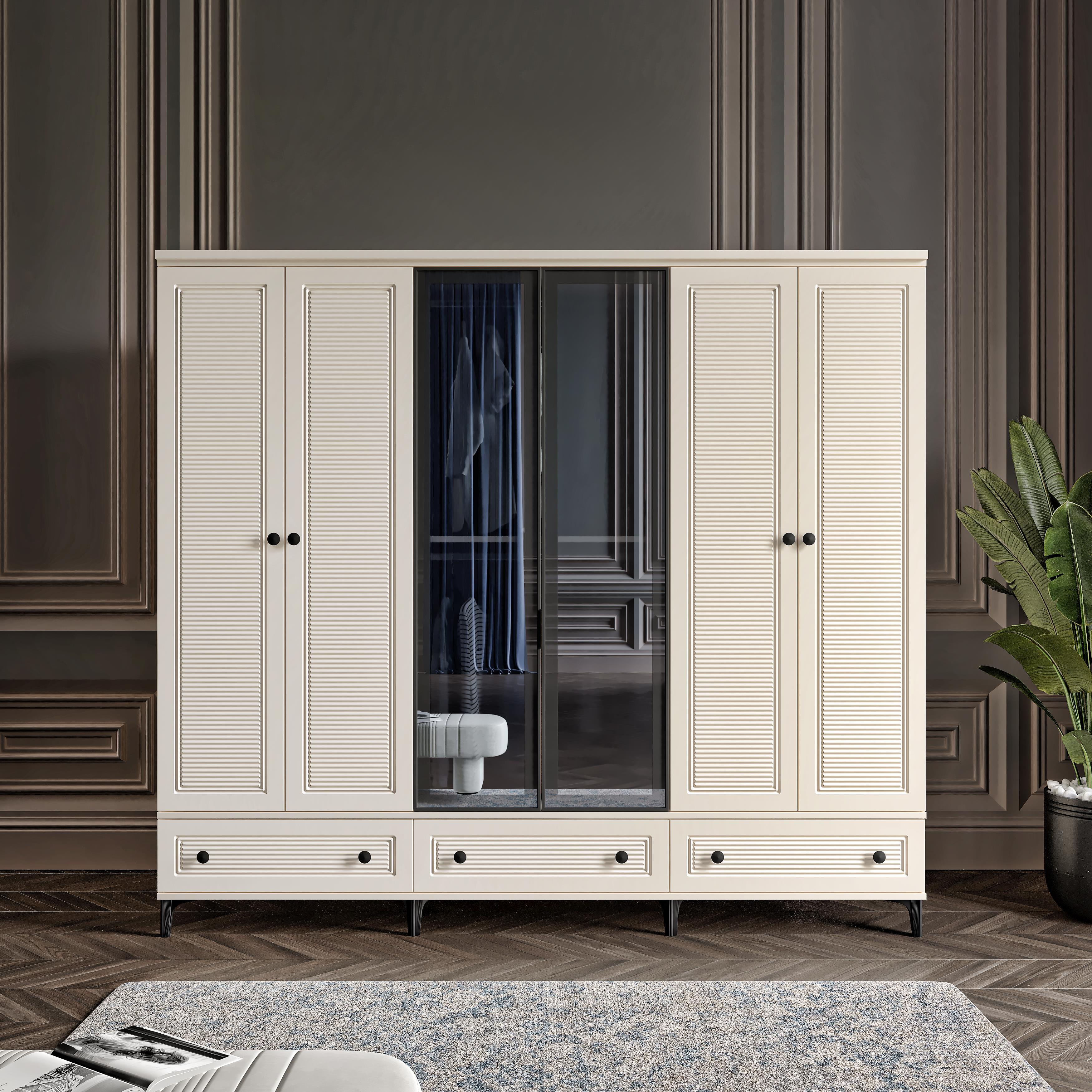 Rindo Home Mobilya - Zühre 6 kapılı MDF dolap