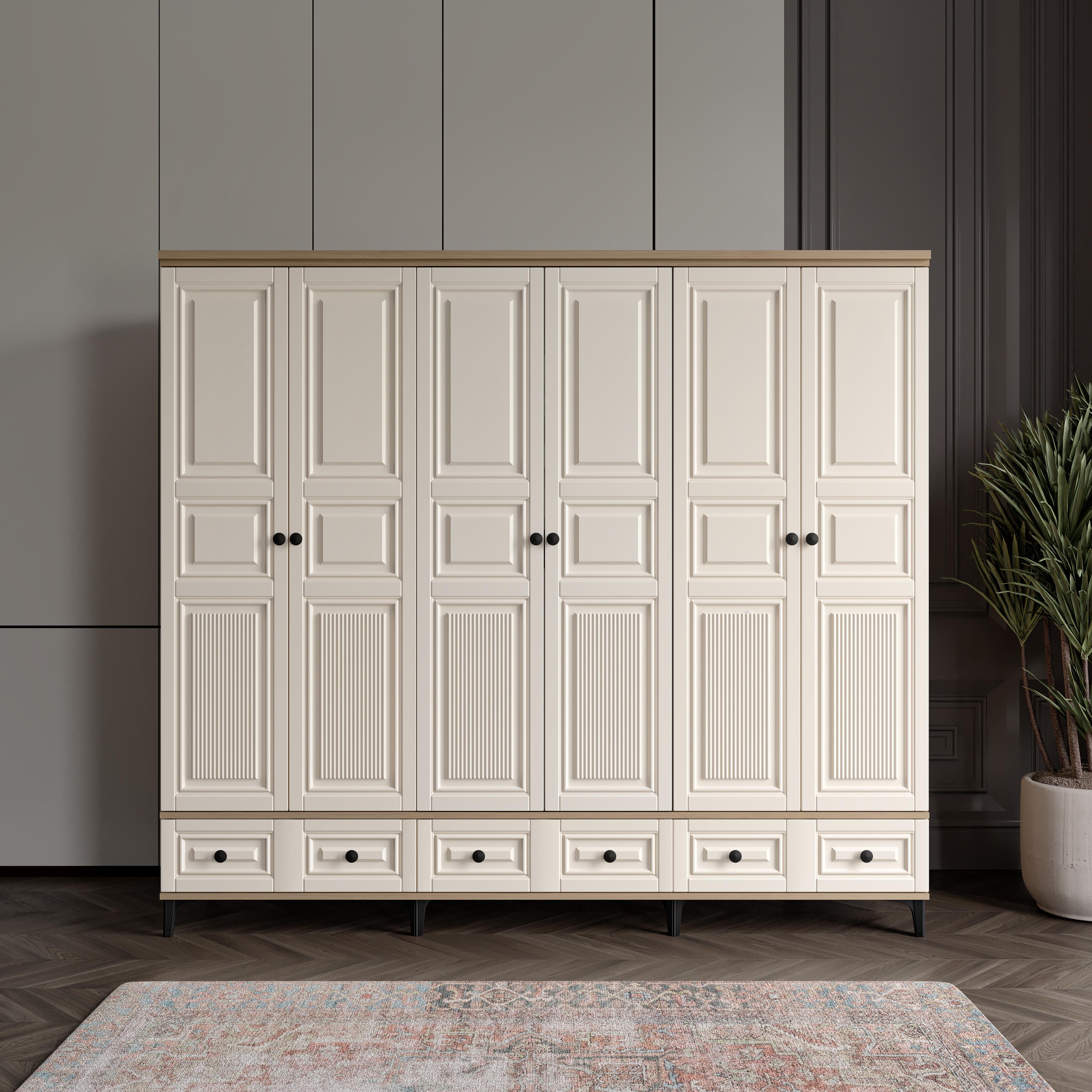 ロマプリ Rindo Home Mobilya - Zümer 6 kapılı MDF dolap