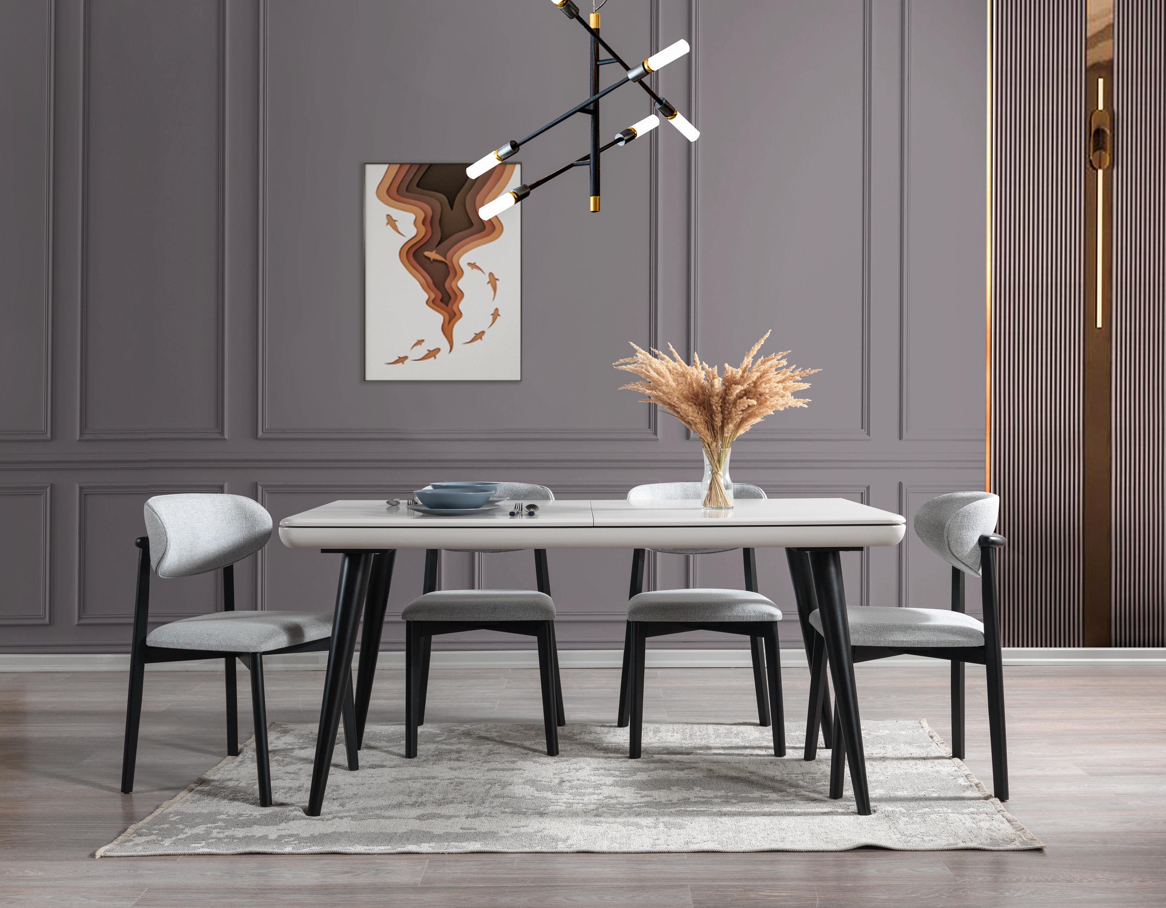 DUBAİ SİYAH YEMEK MASASI