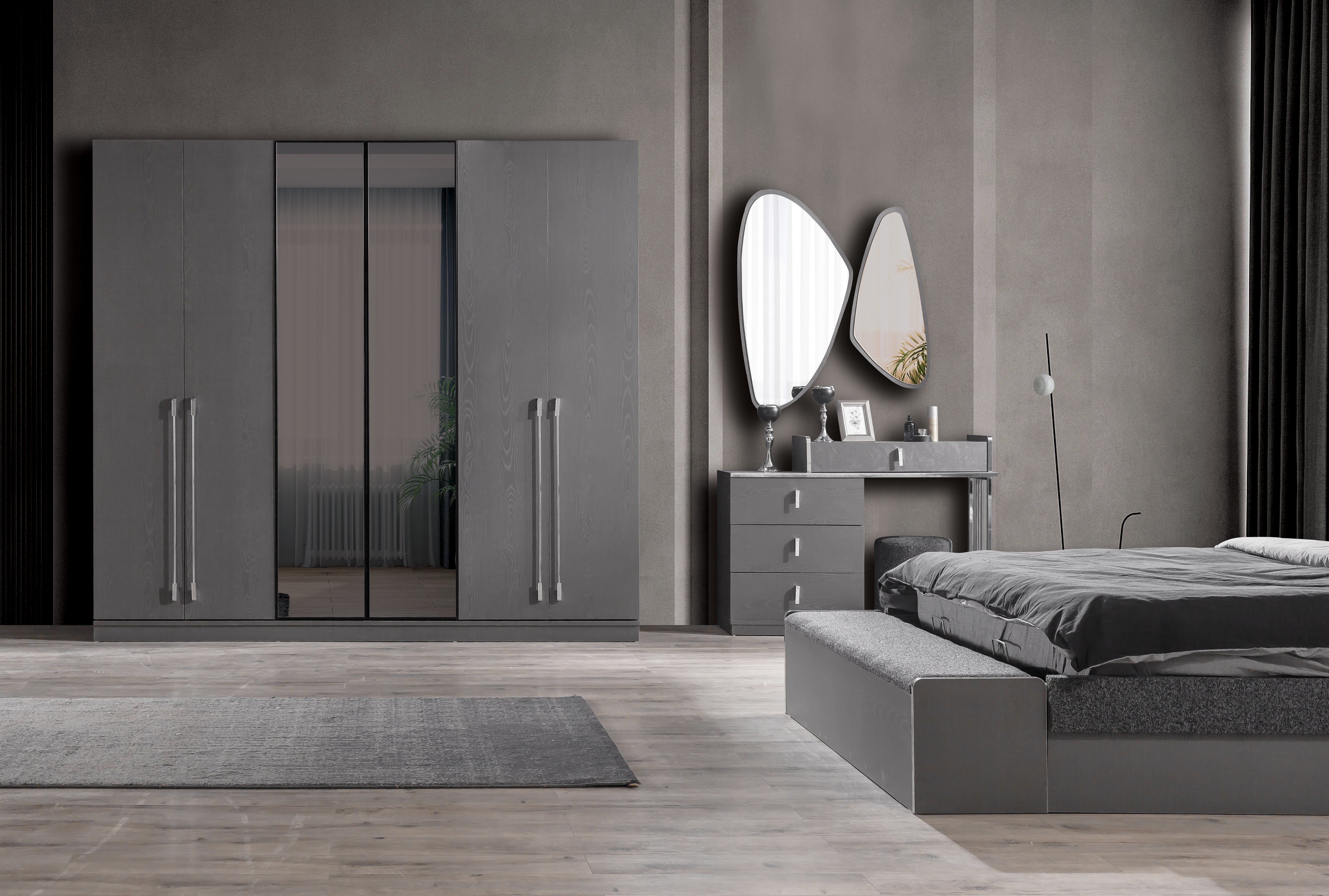 ENDAM GRİ 6 KAPILI DOLAP