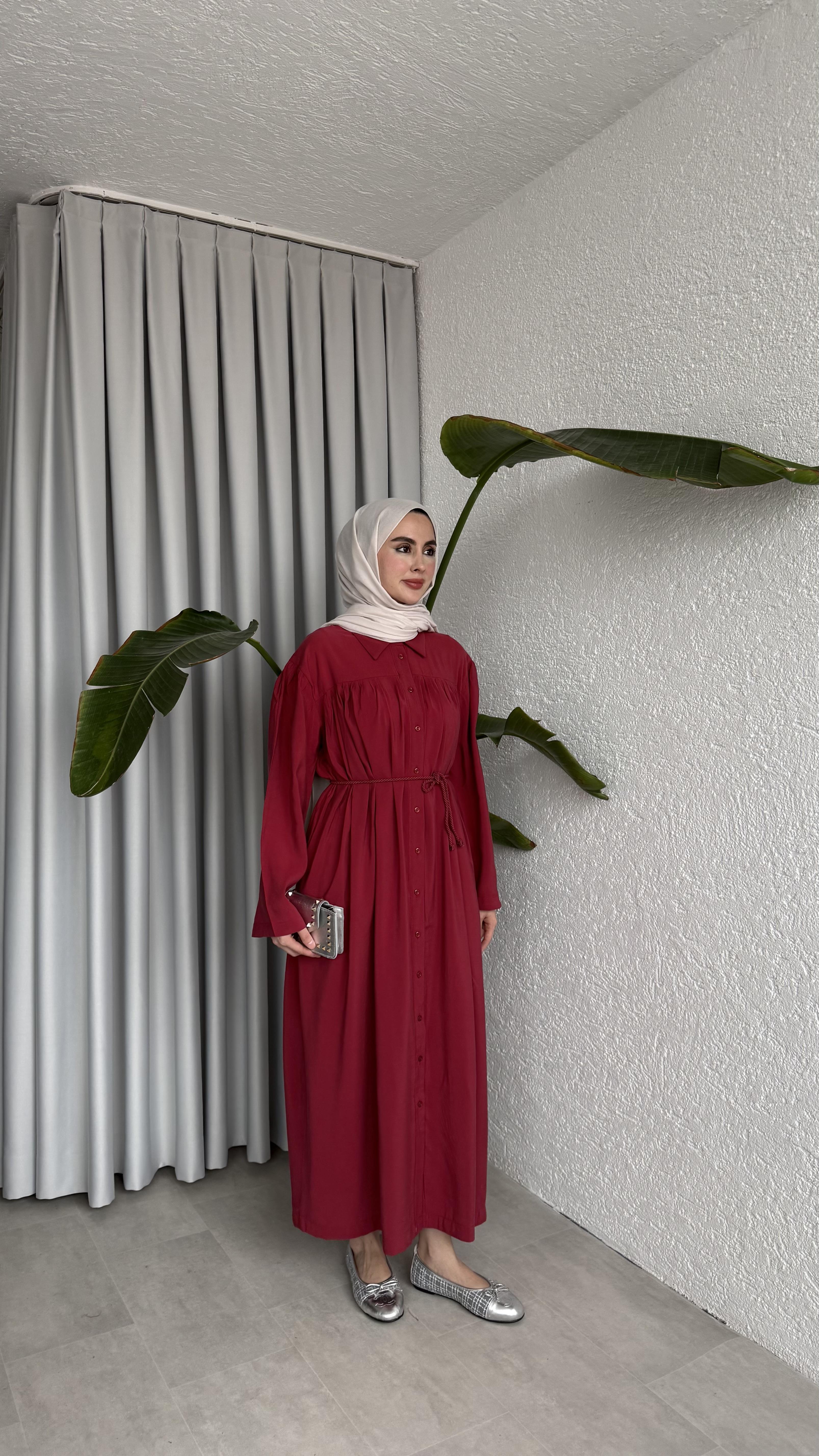 AHU ELBİSE - BORDO
