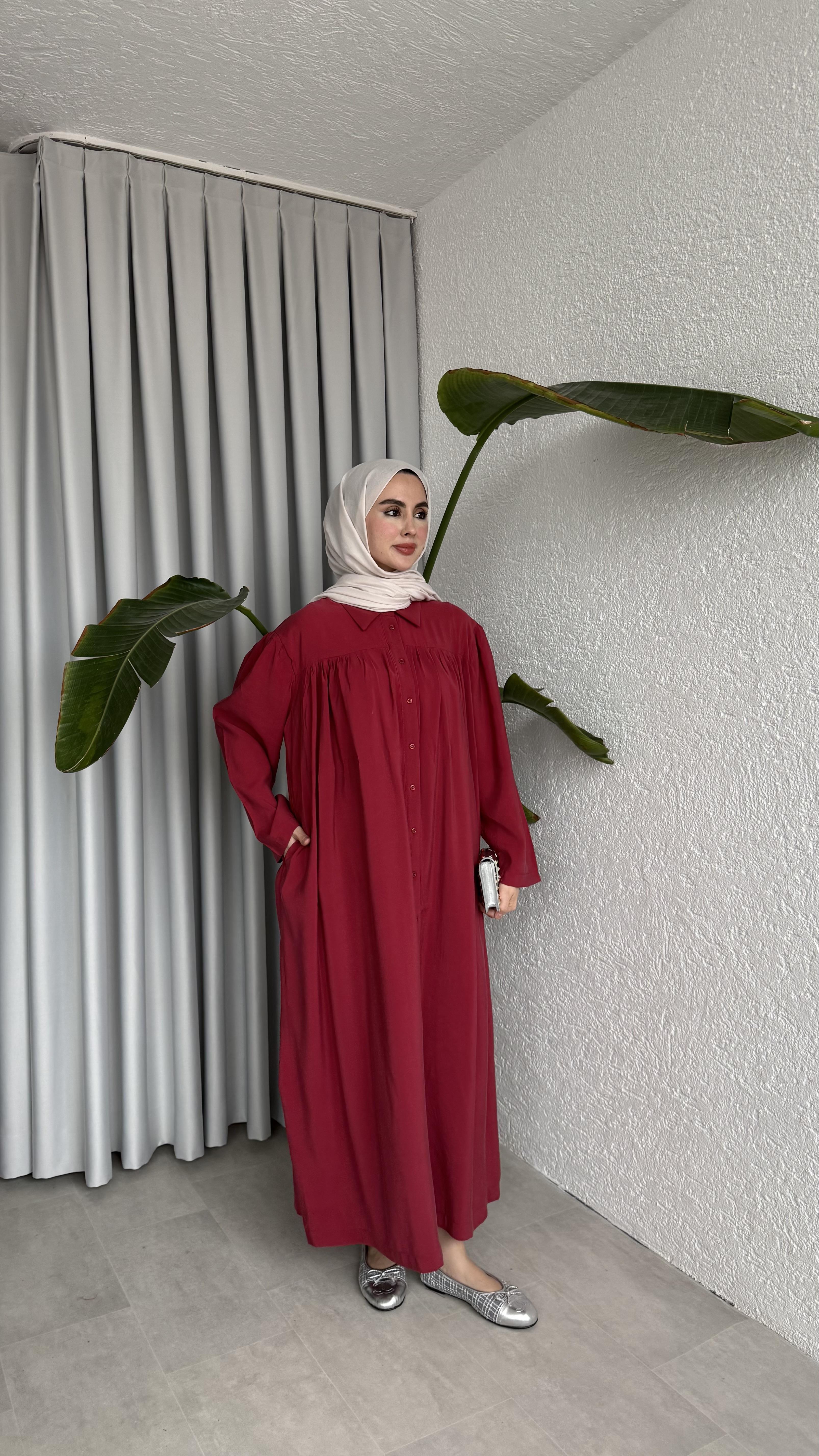 AHU ELBİSE - BORDO