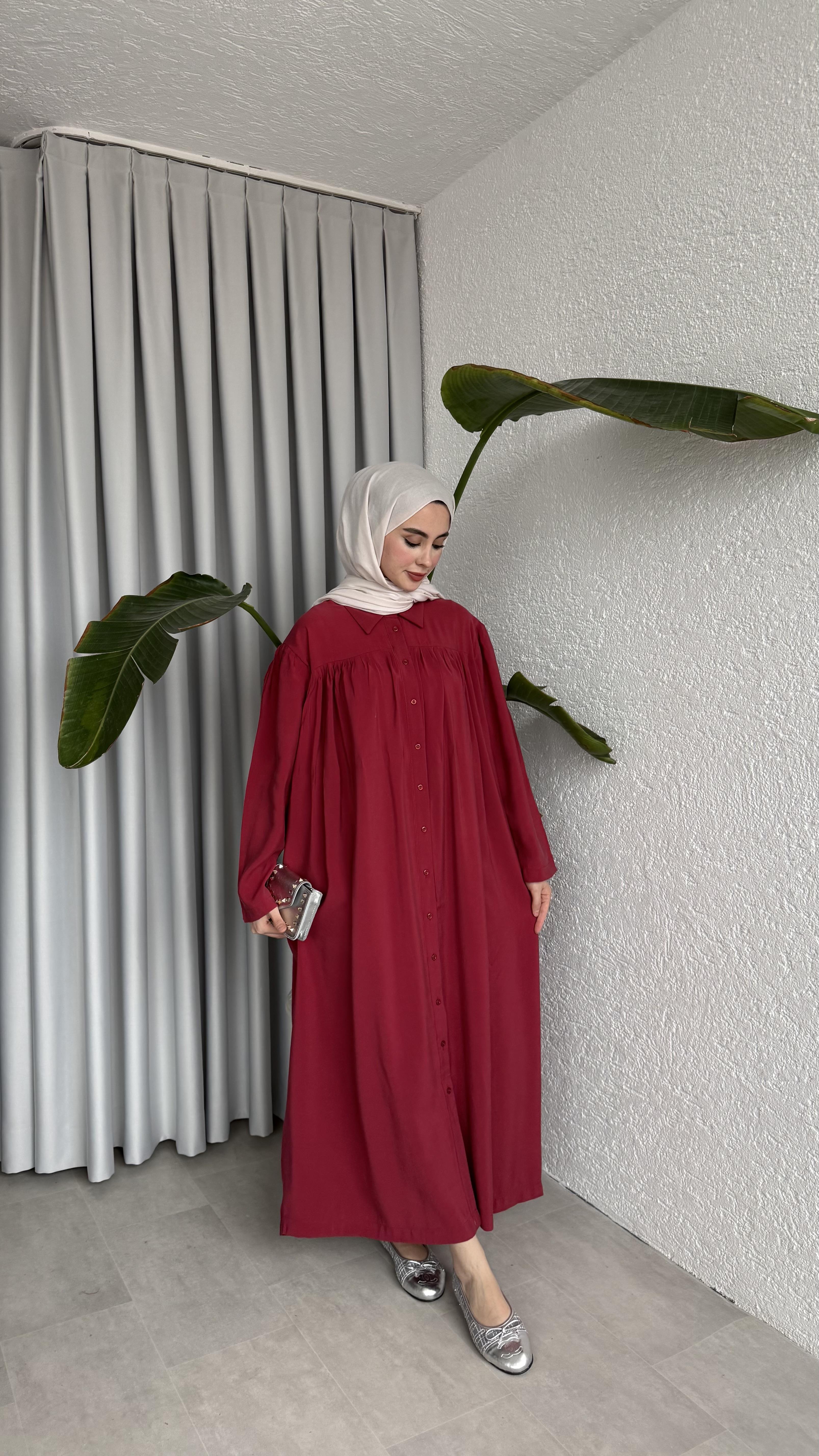 AHU ELBİSE - BORDO