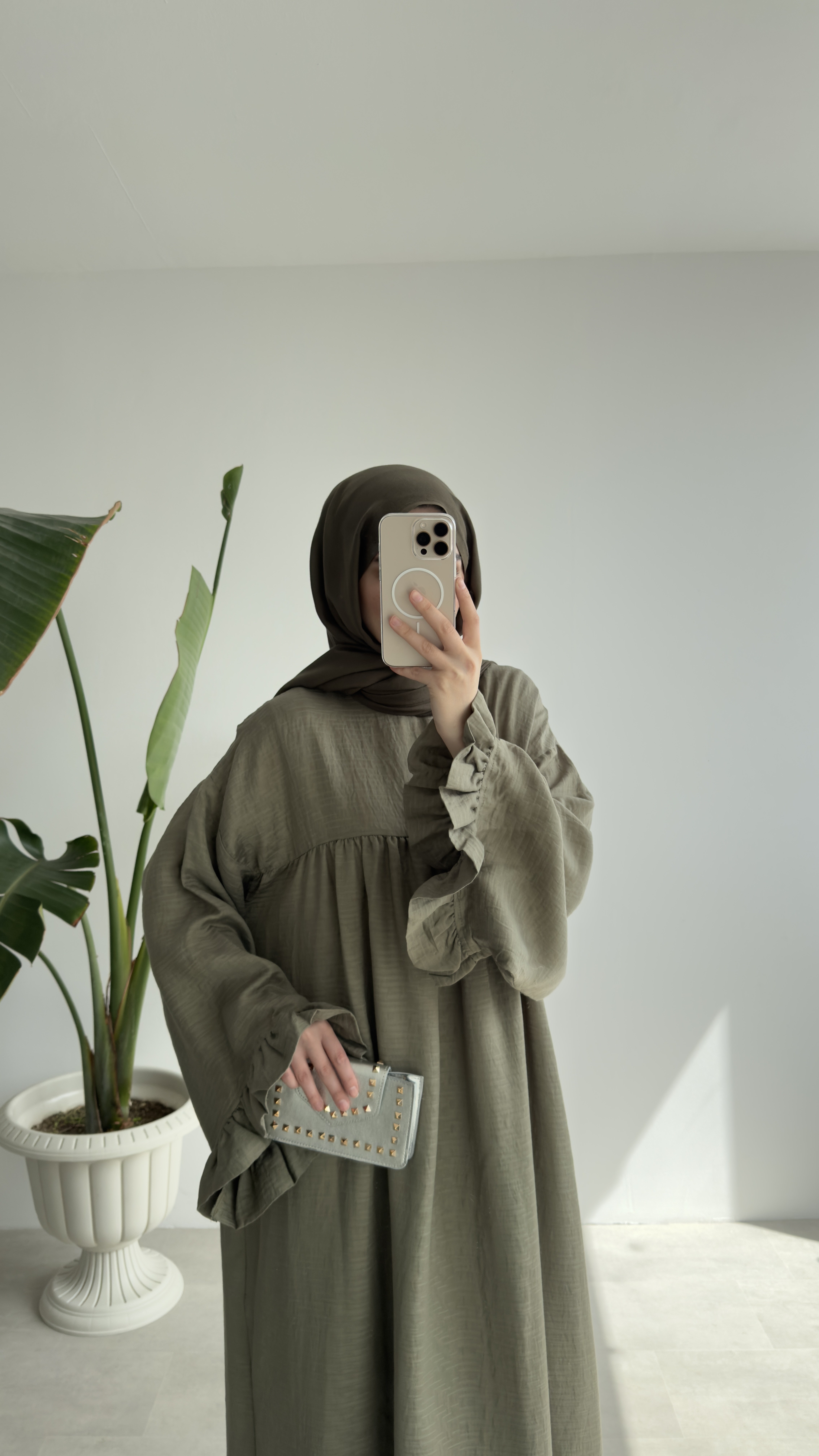 FİORE İTHAL MODAL ELBİSE - HAKİ