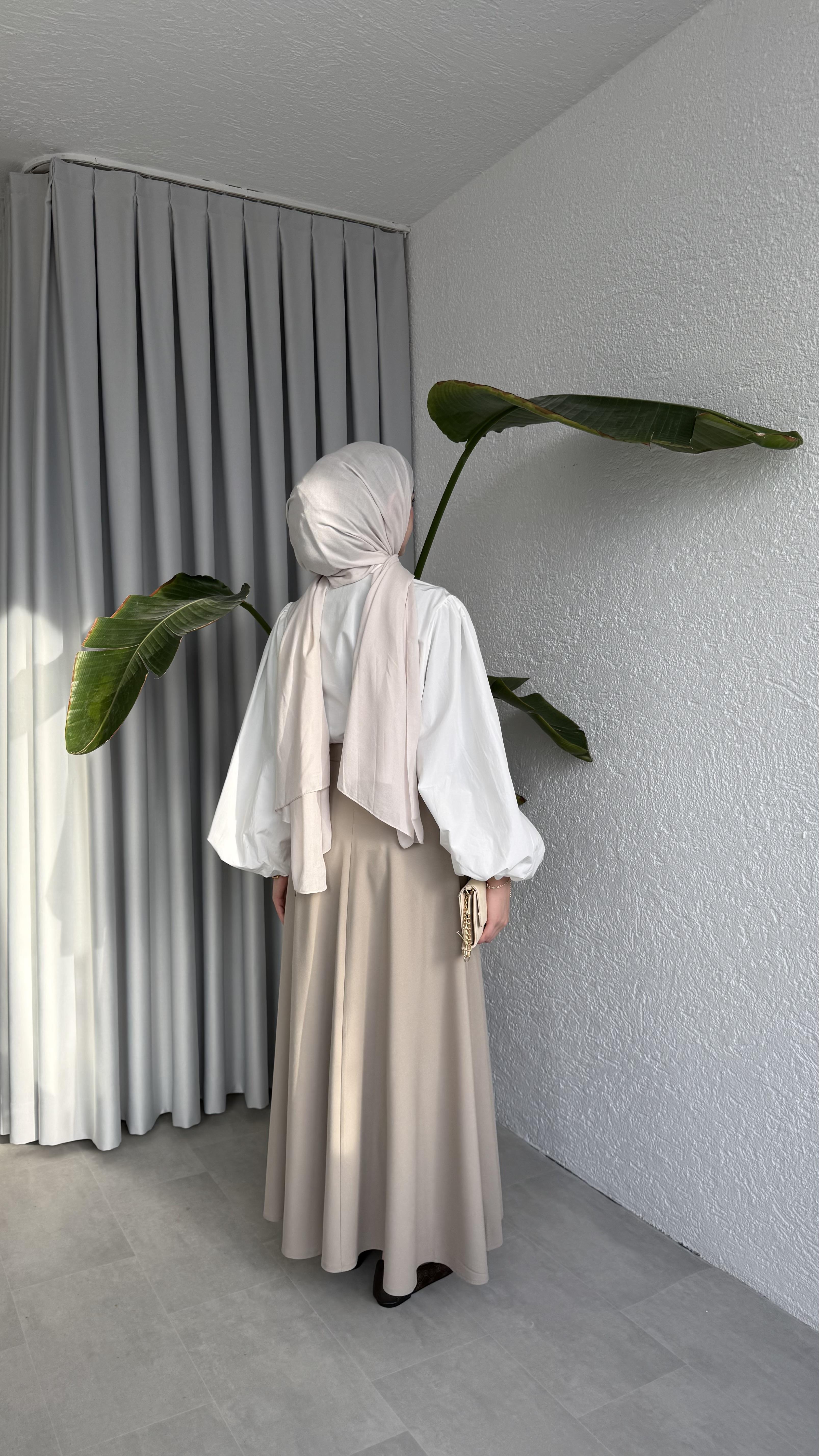 ANVELOP BAĞLAMALI ETEK - BEJ