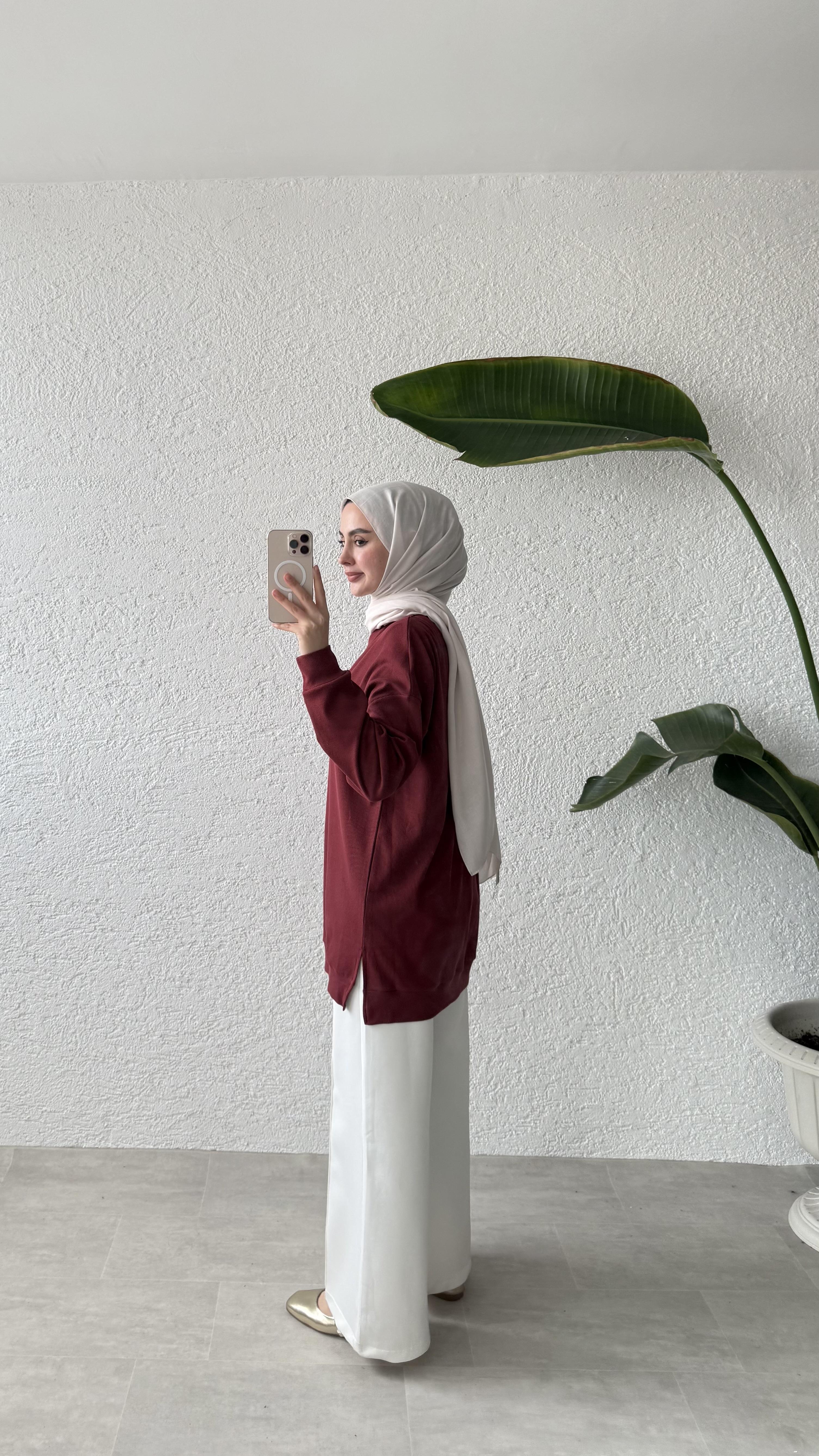 BASIC KAŞKORSE TUNİK - BORDO