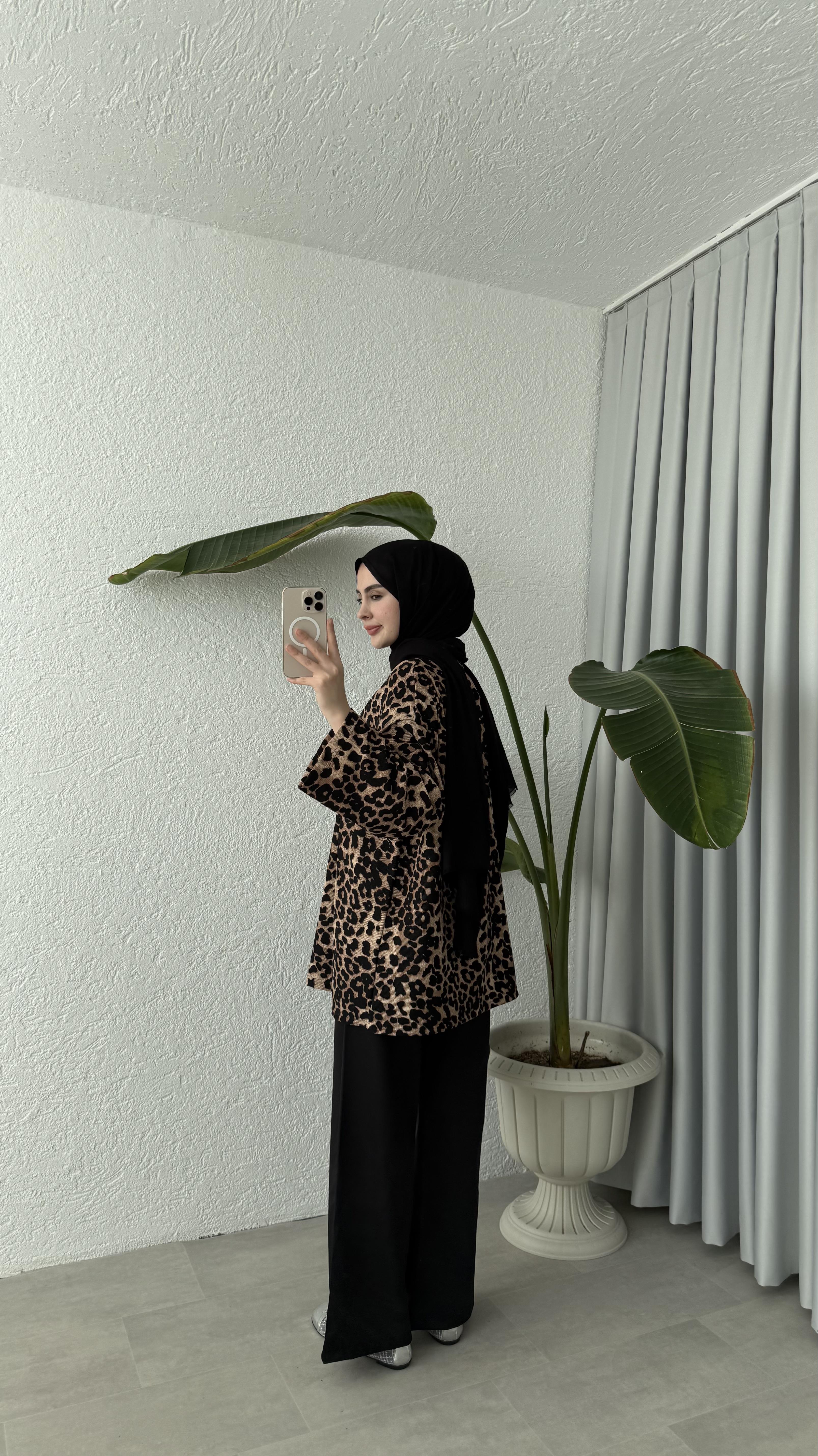 BASİC SWEAT -  LEOPAR DESEN 