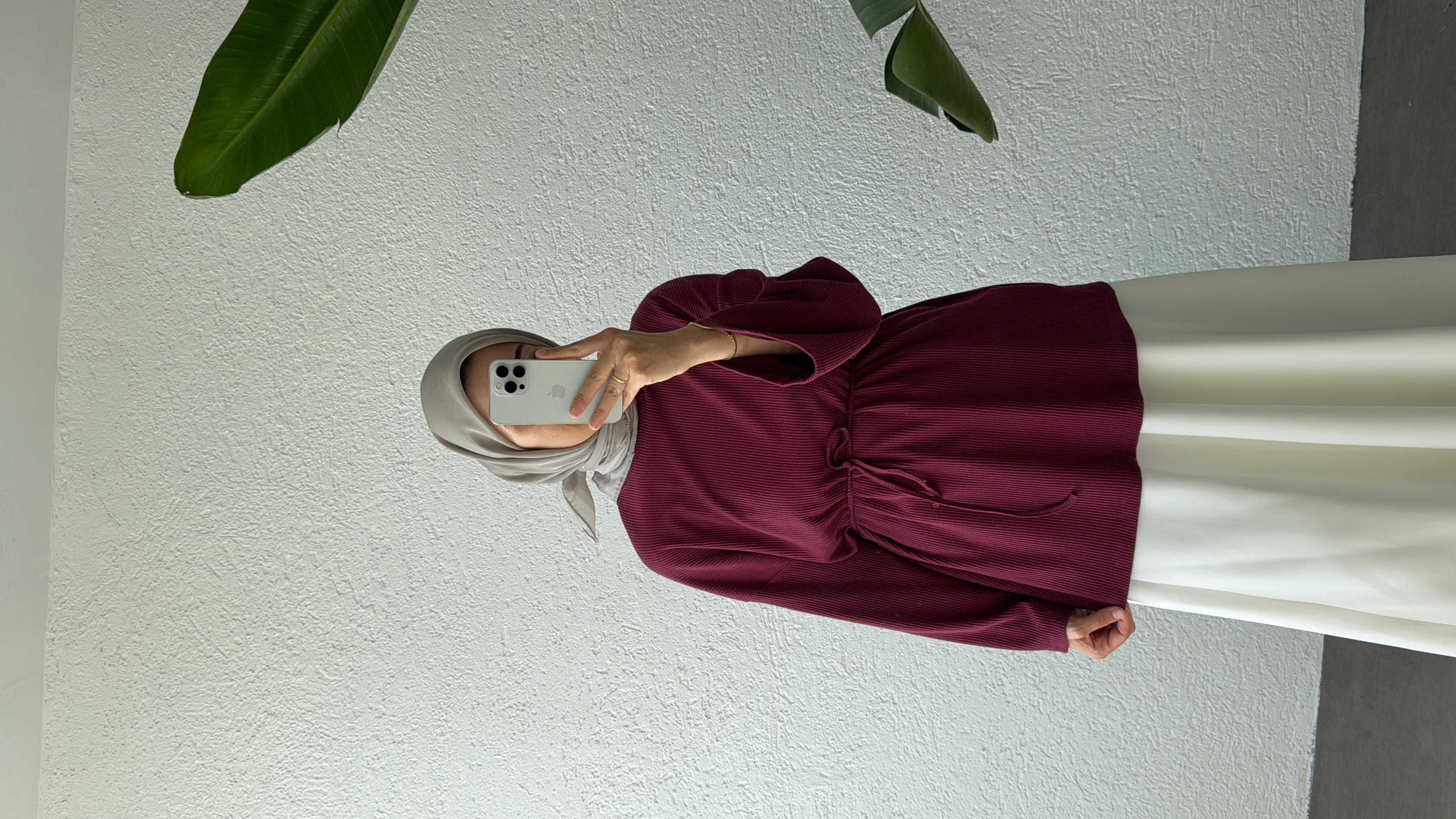 BİYELİ KAŞKORSE TUNİK - BORDO
