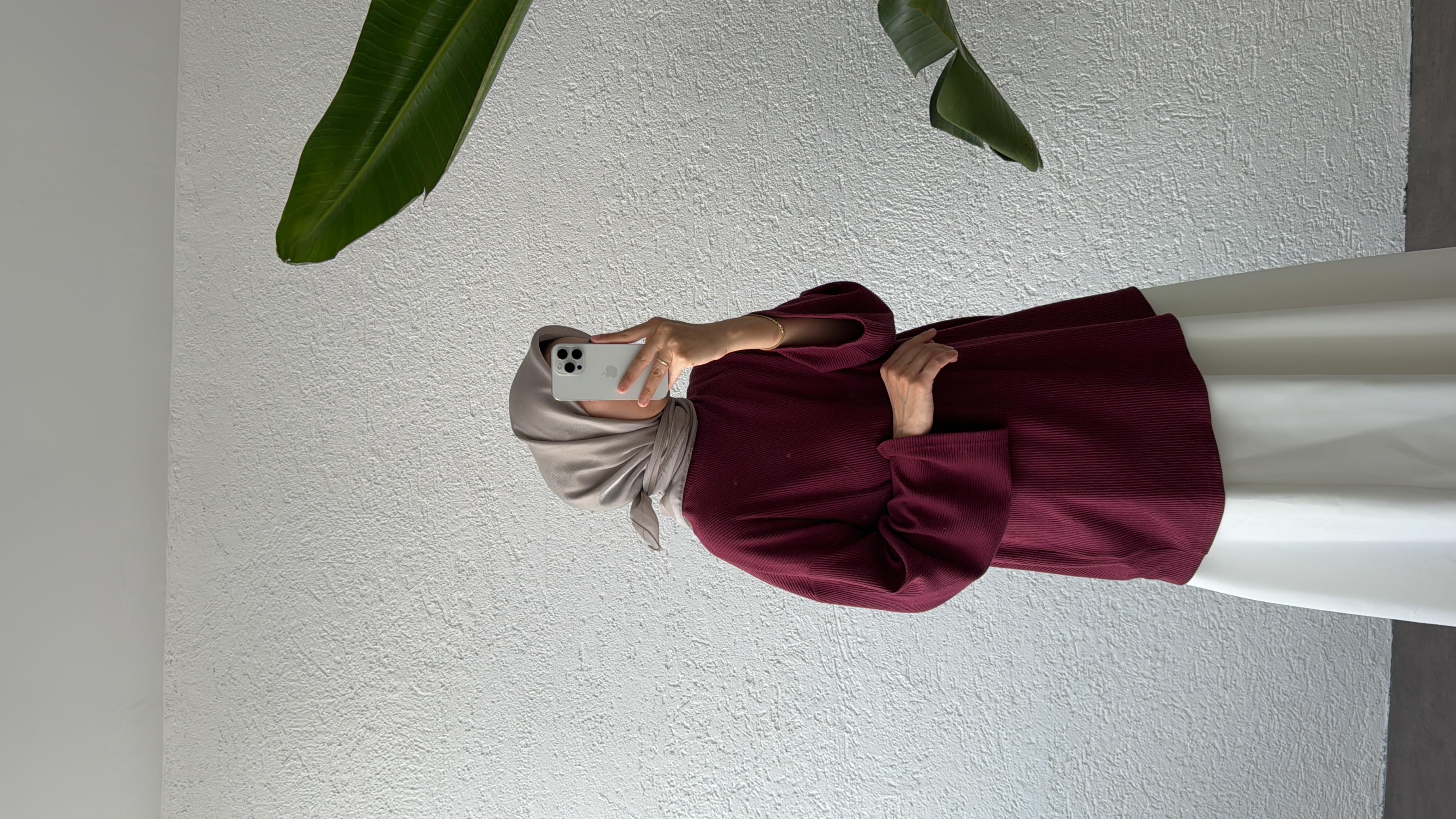 BİYELİ KAŞKORSE TUNİK - BORDO