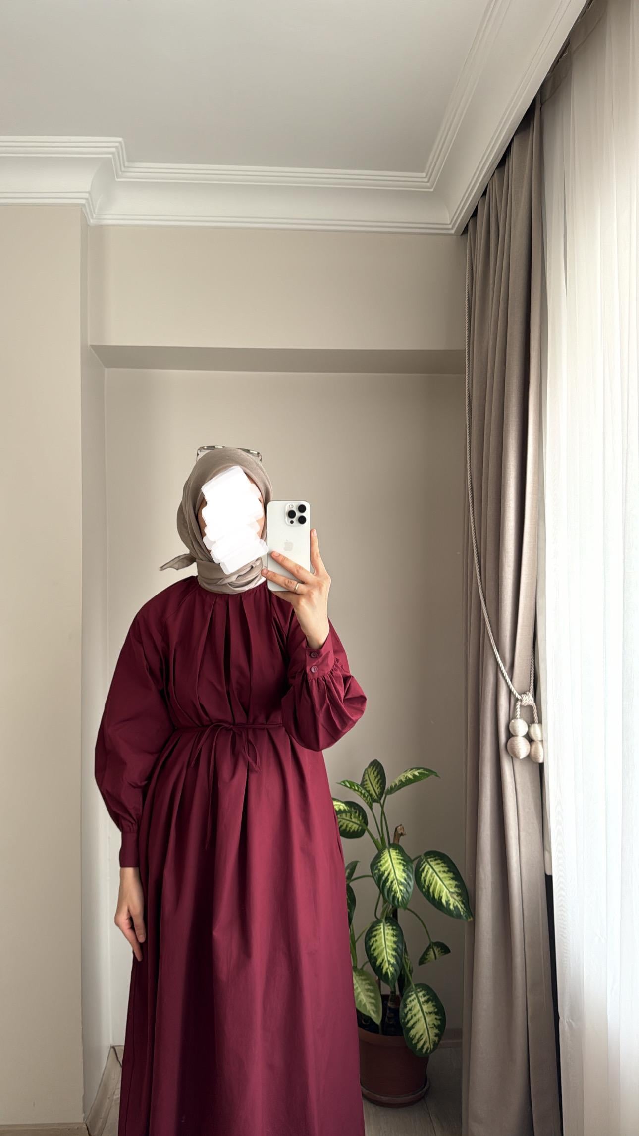 BOLEROLU ELBİSE BORDO