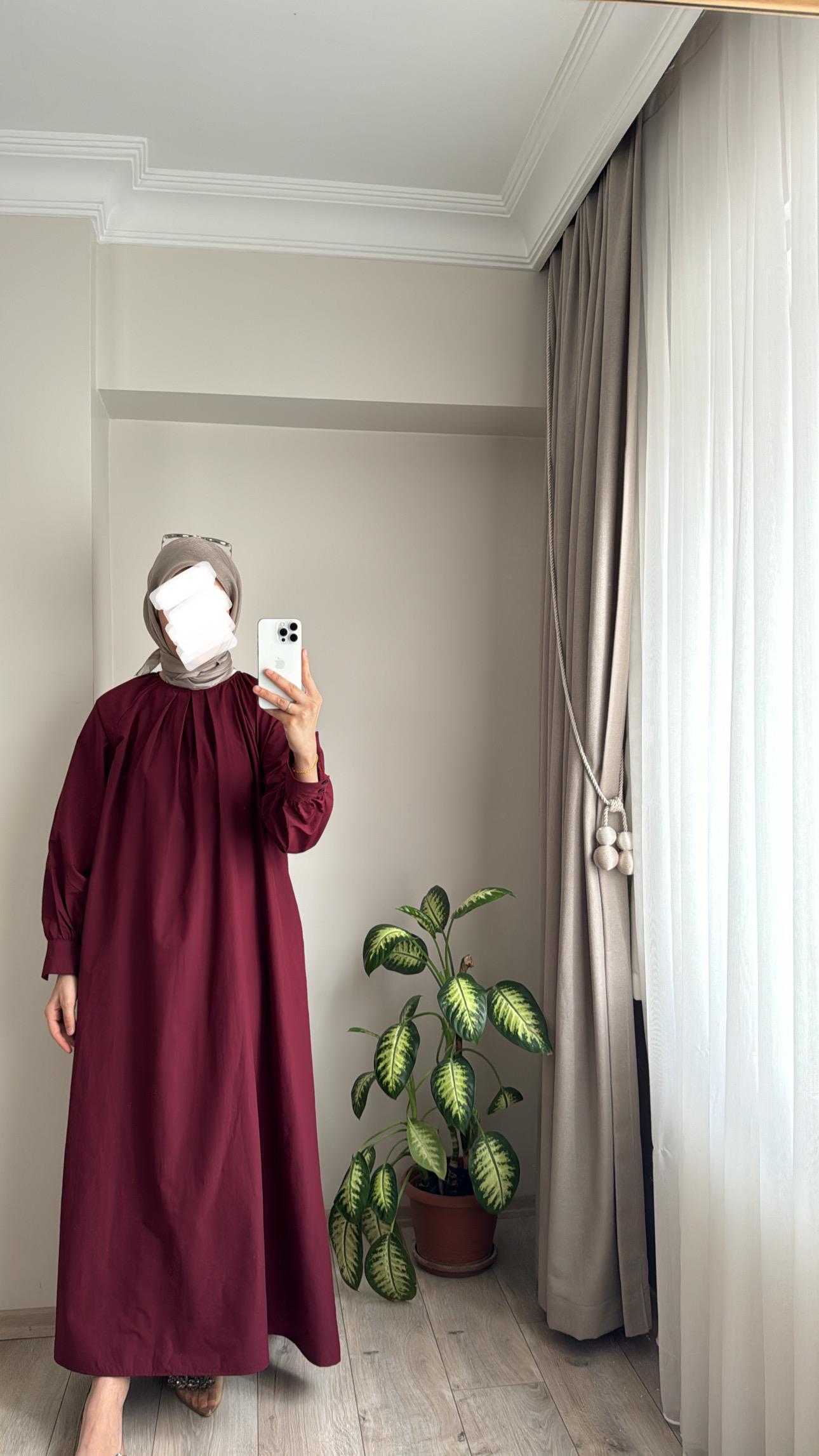 BOLEROLU ELBİSE BORDO