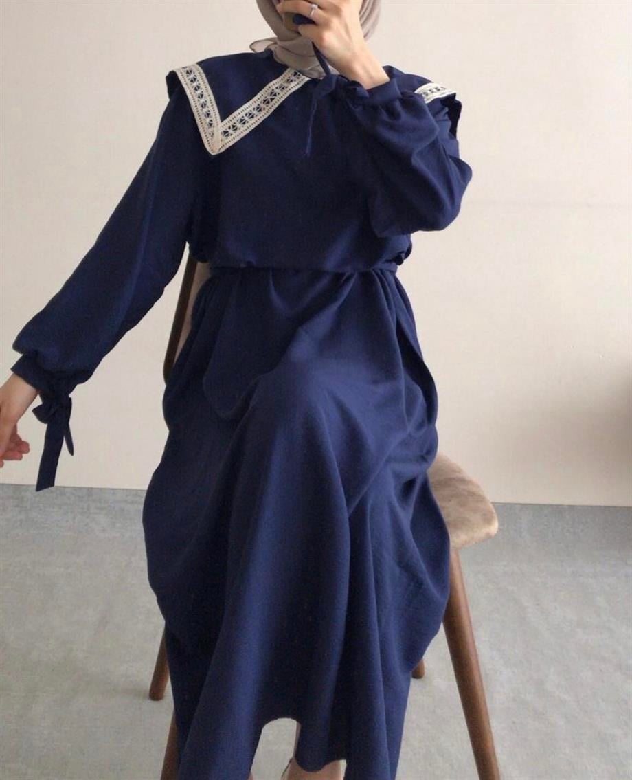 ÇALIKUŞU ELBİSE LACİVERT