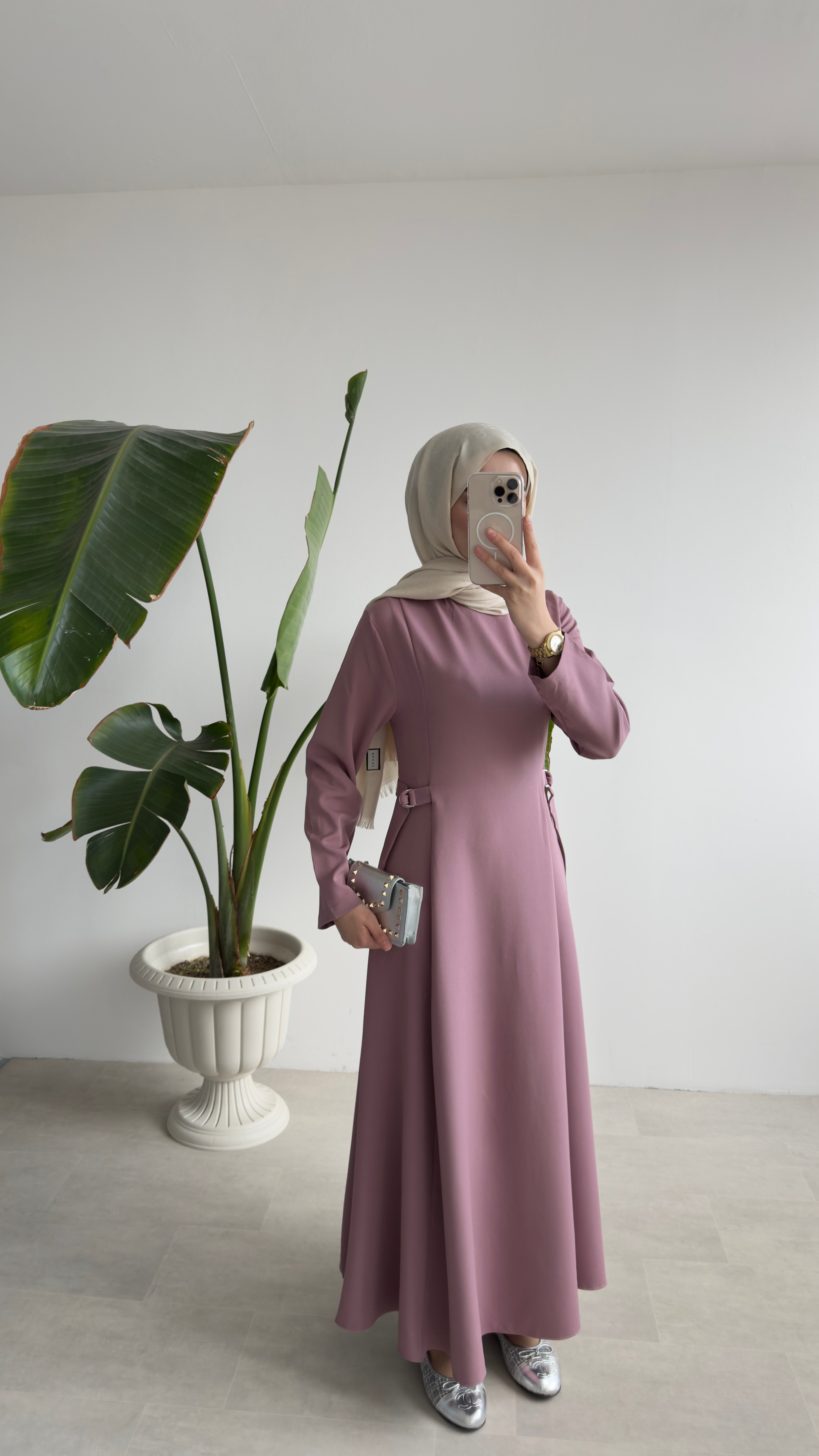 CLEO ELBİSE - GÜL KURUSU 