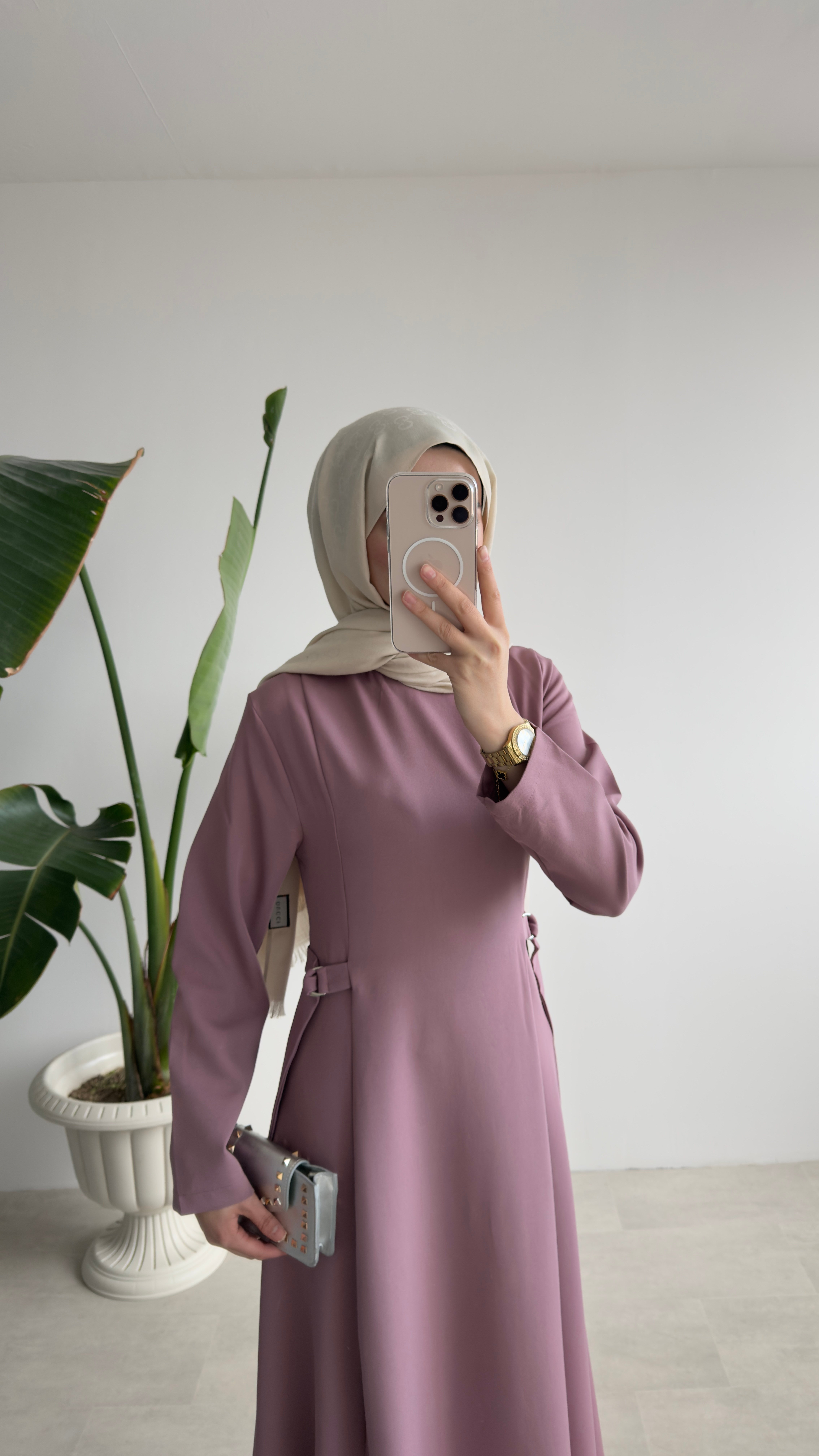 CLEO ELBİSE - GÜL KURUSU 