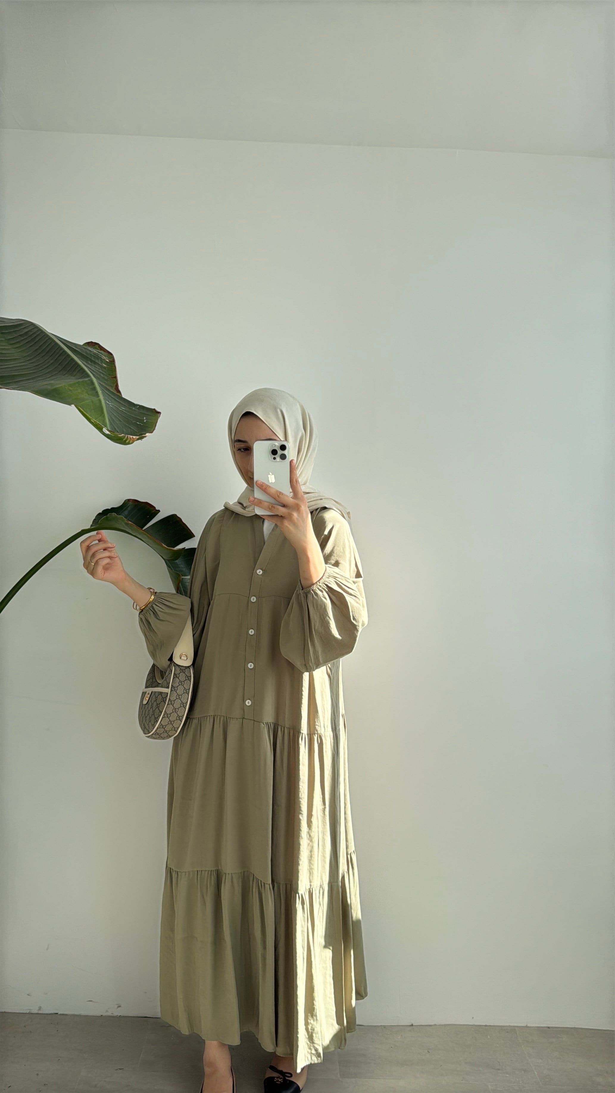 CUPRA KAT KAT ELBİSE - HAKİ