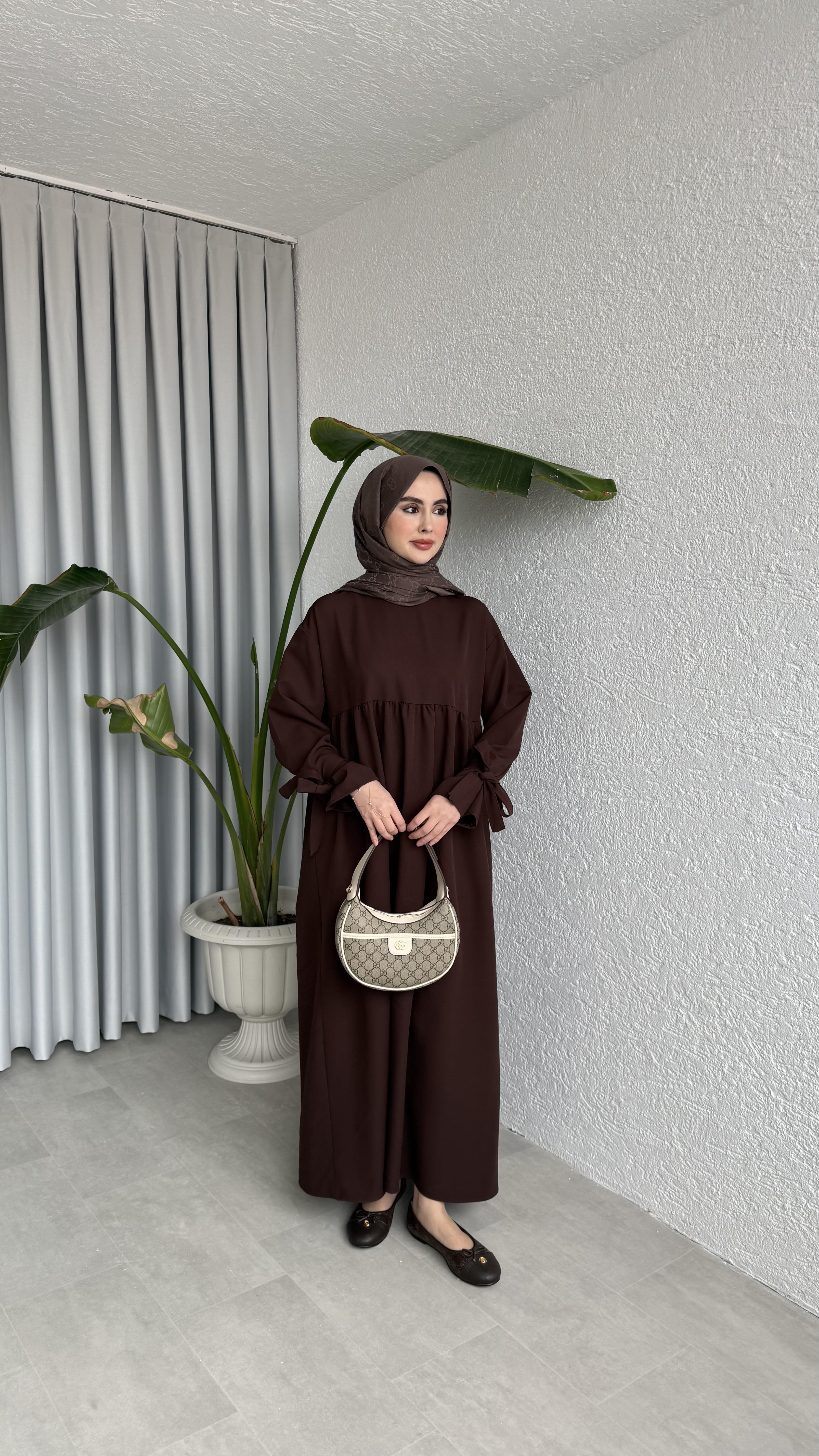 DOHA ELBİSE - KAHVE