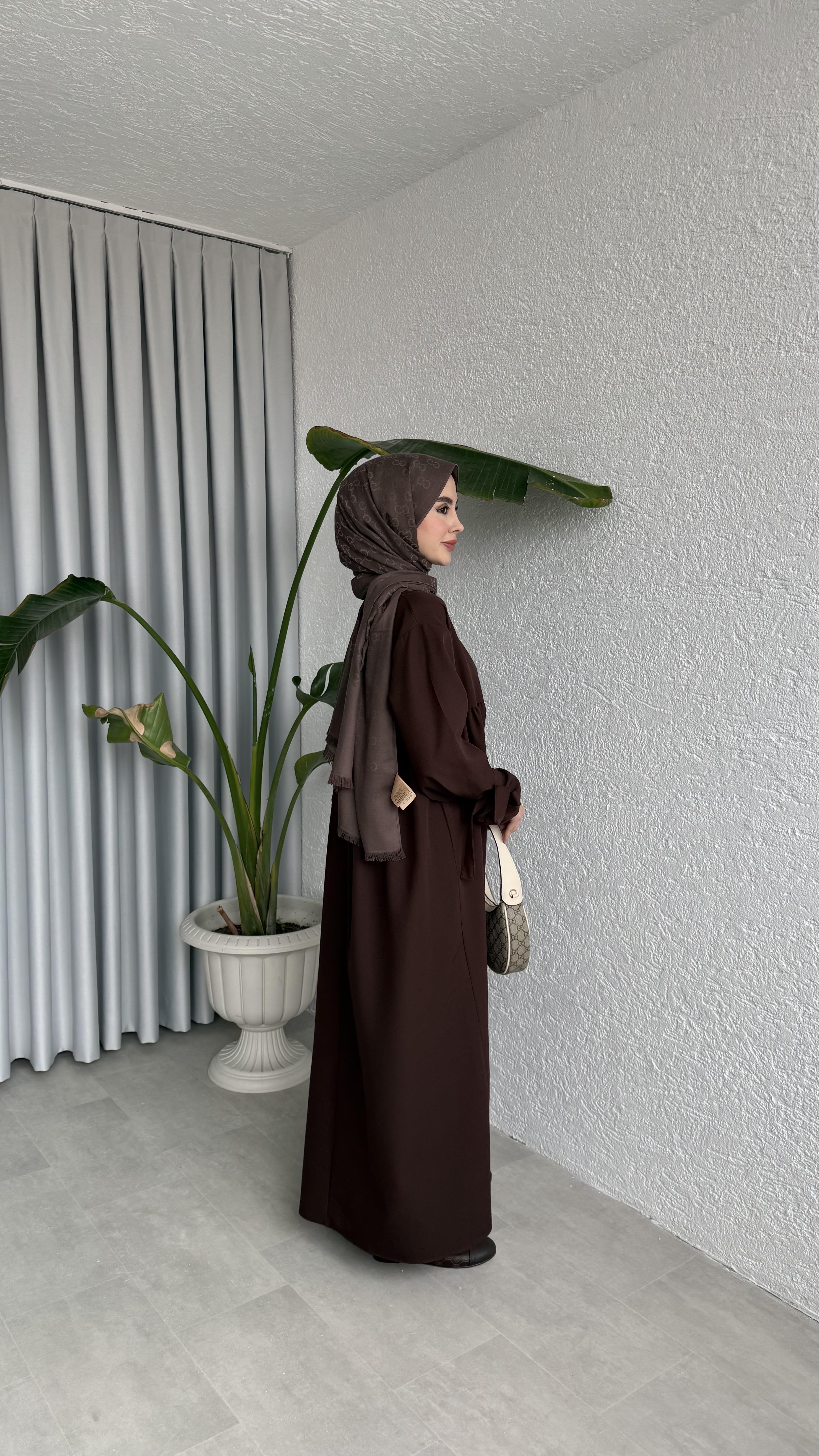 DOHA ELBİSE - KAHVE