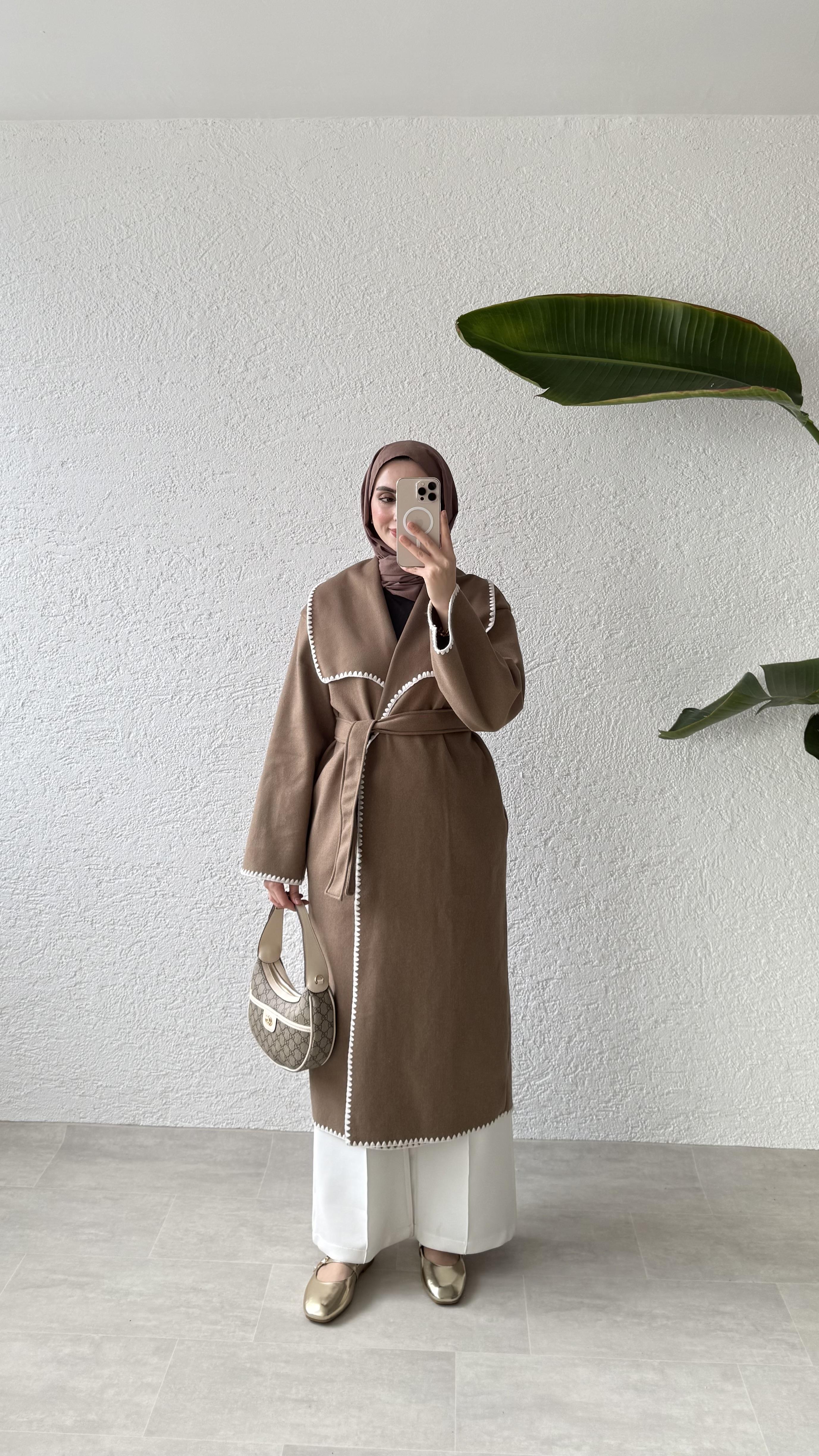 GÜL DİKİŞLİ KABAN - CAMEL 