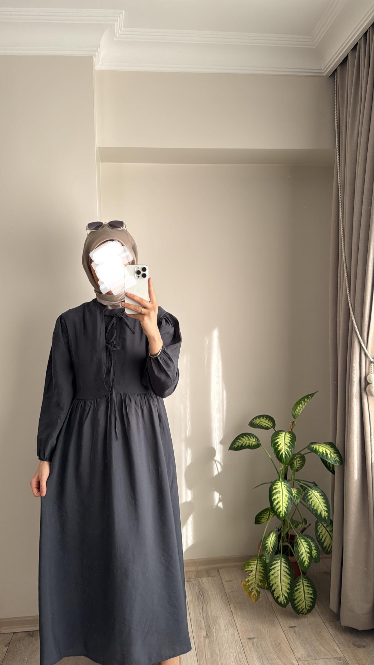 LENORA TENSEL ELBİSE - ANTRASİT