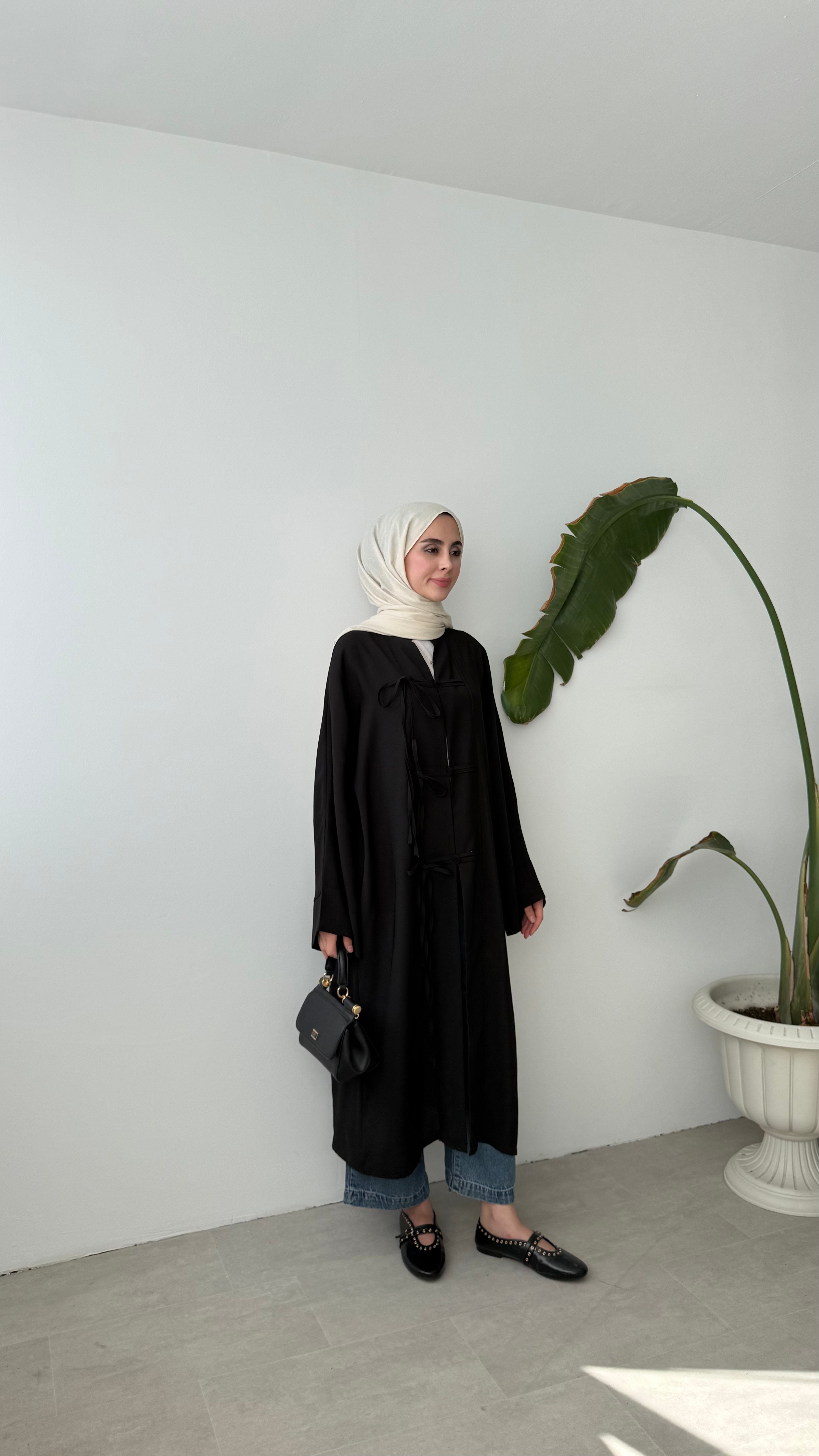 LİNA BAĞCIK DETAYLI GÖMLEK - SİYAH