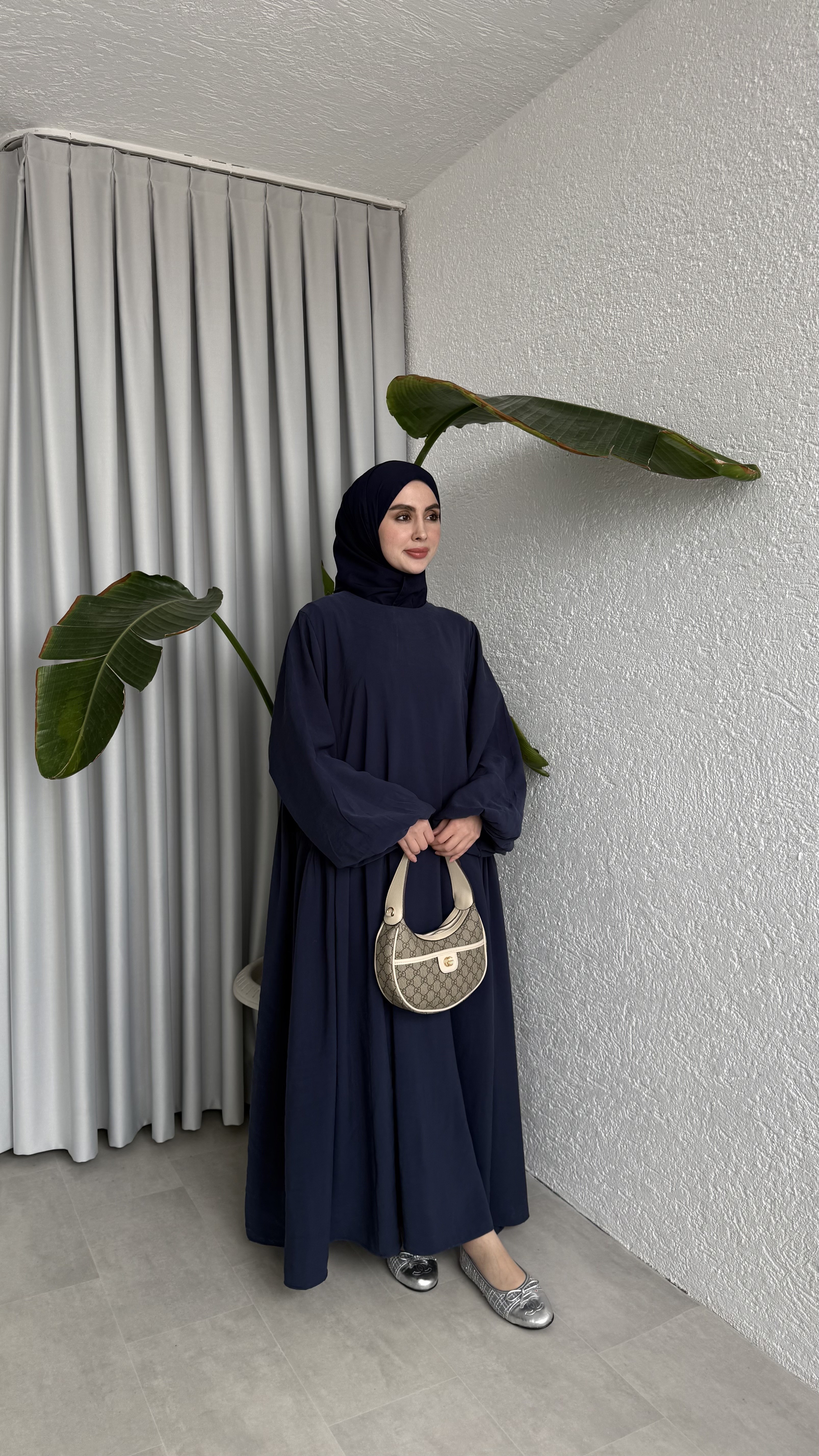 LOTUS CUPRA ELBİSE - LACİVERT 