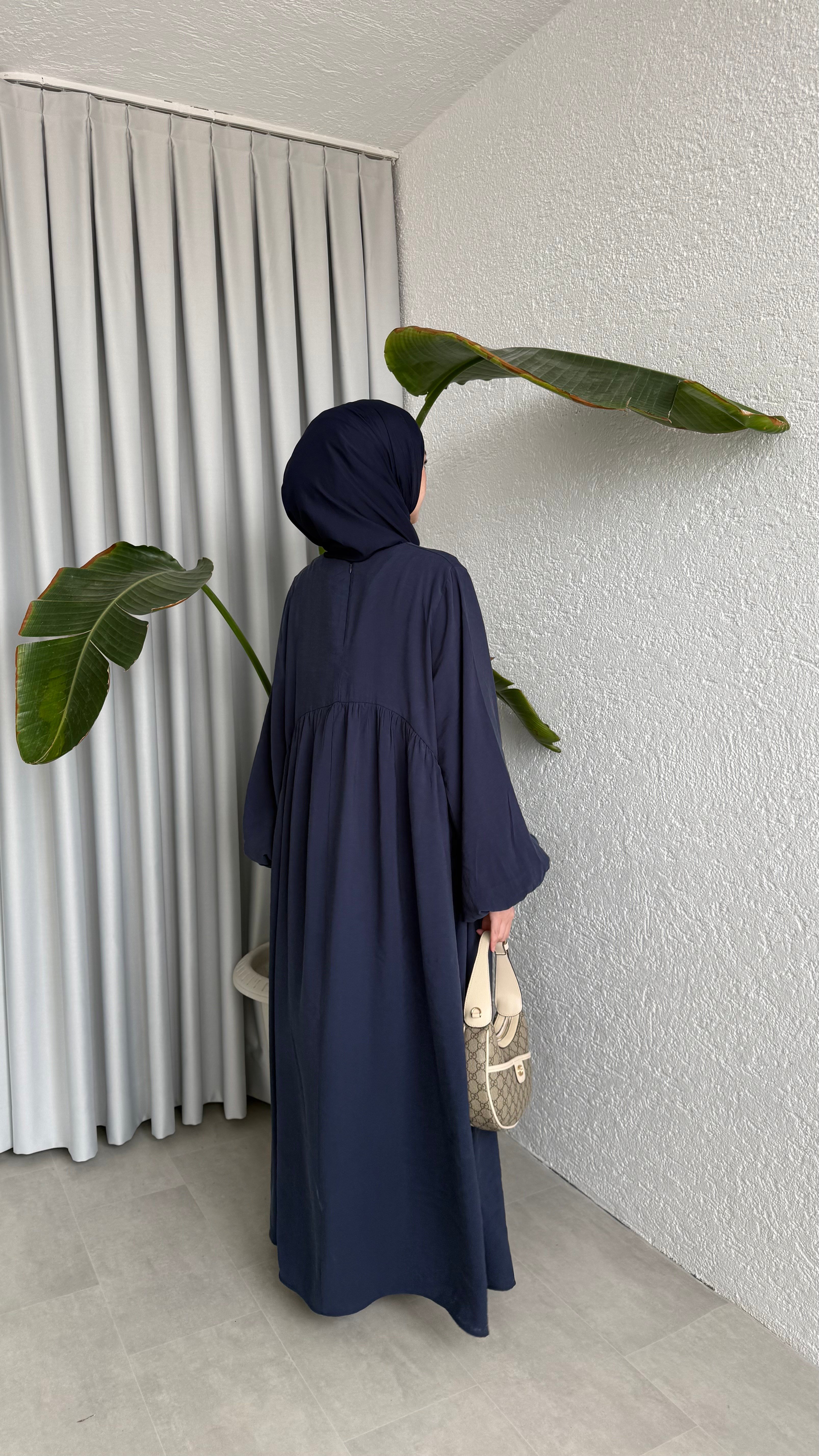 LOTUS CUPRA ELBİSE - LACİVERT 