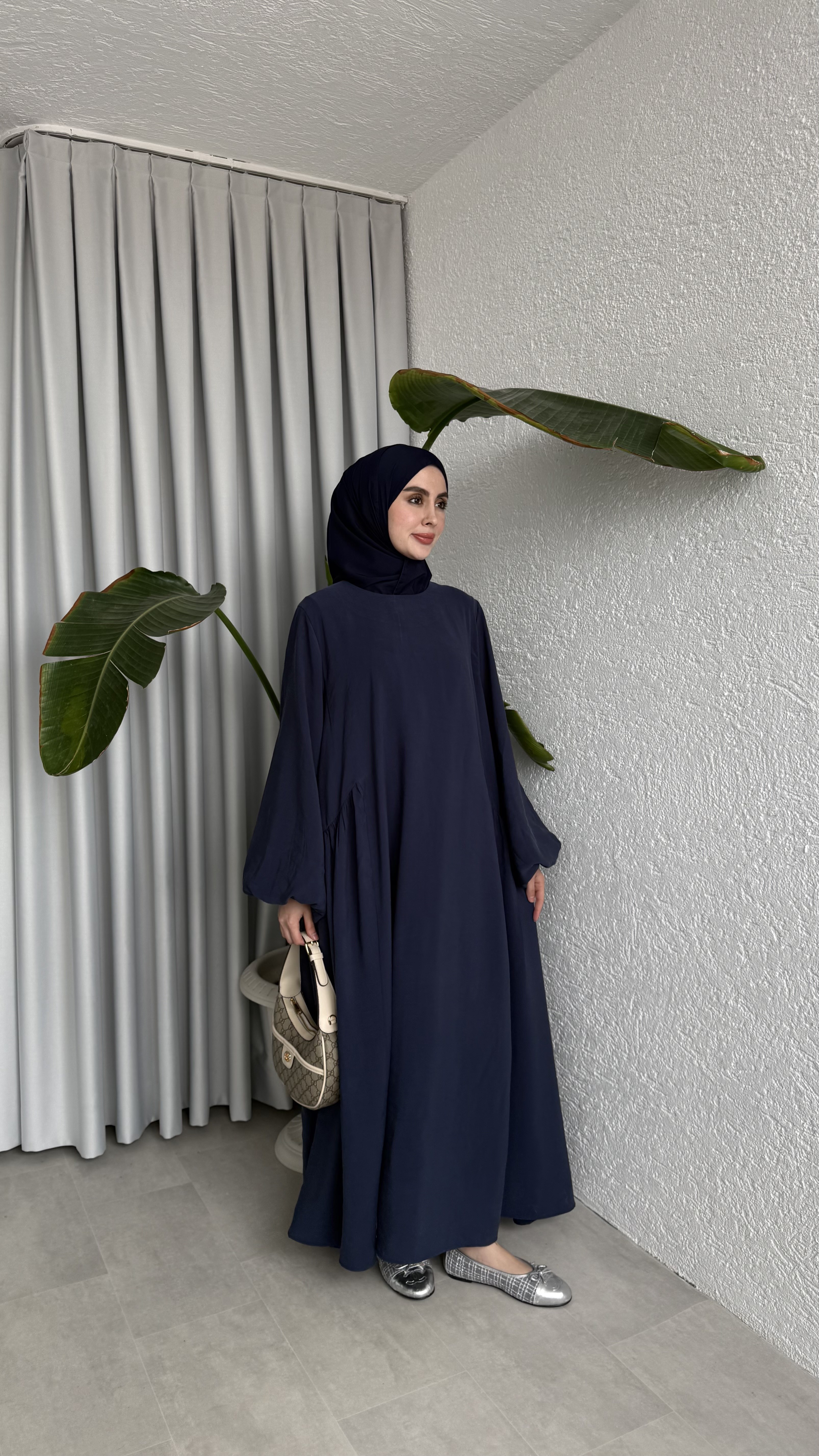 LOTUS CUPRA ELBİSE - LACİVERT 