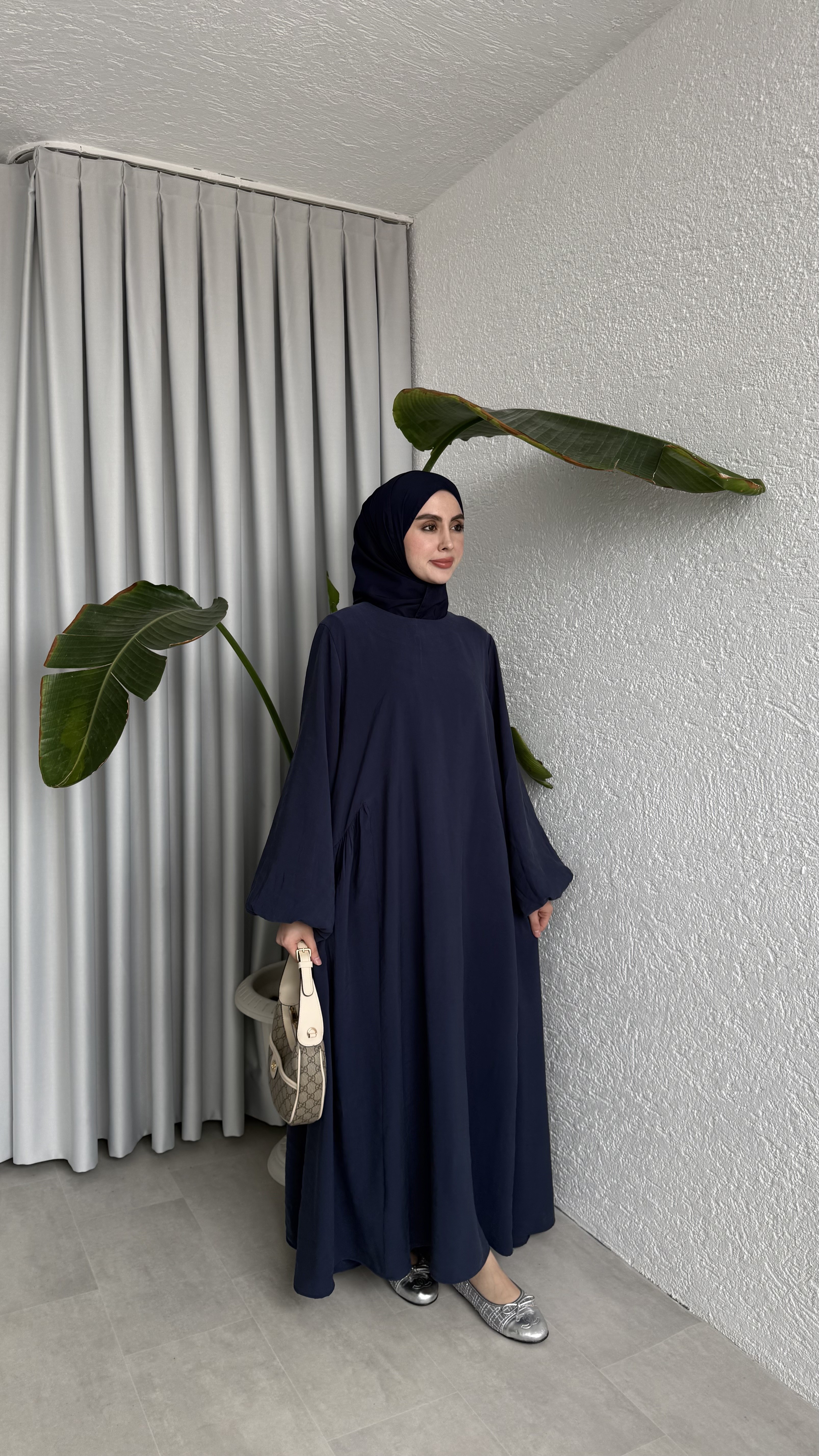 LOTUS CUPRA ELBİSE - LACİVERT 