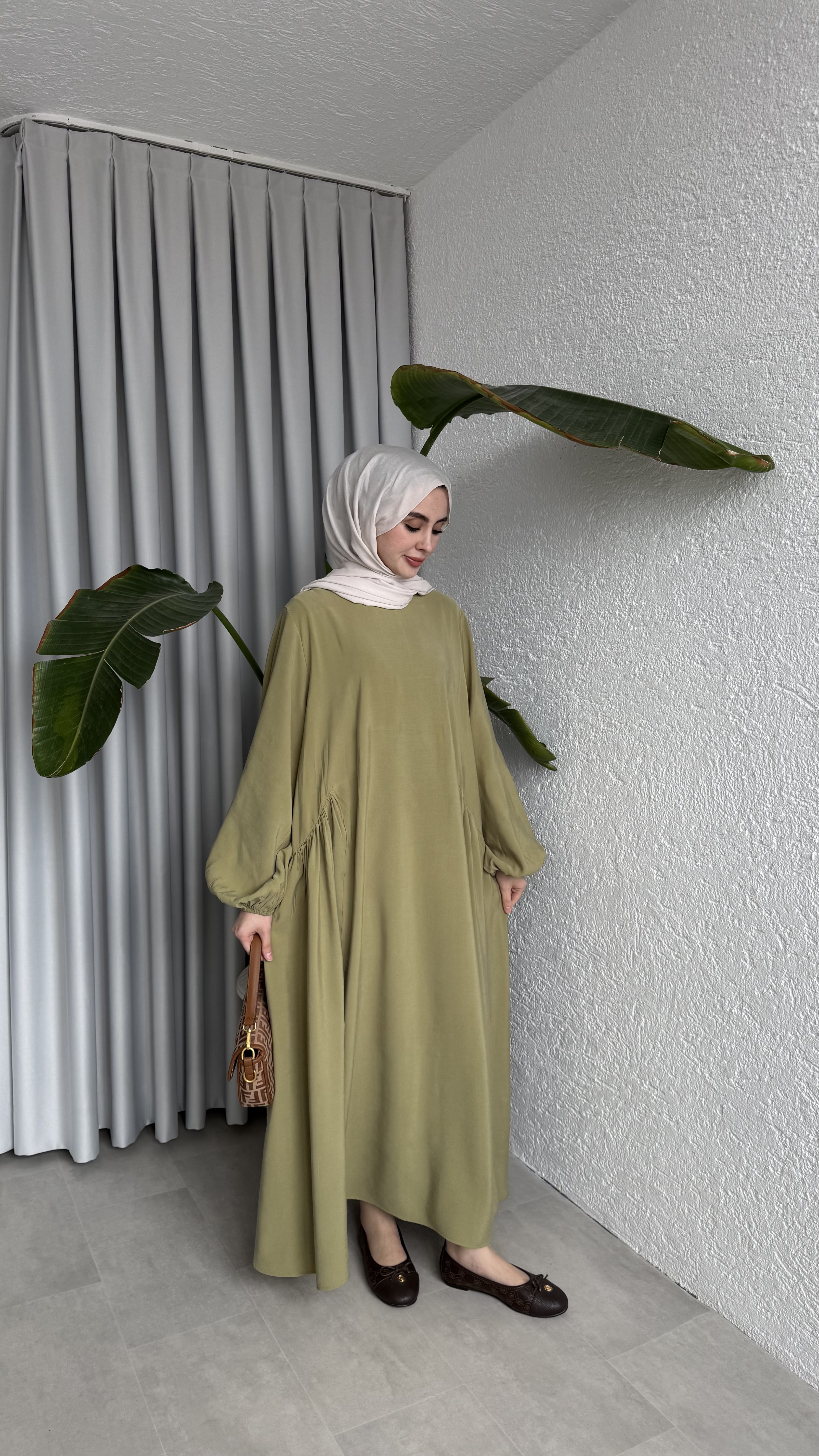 LOTUS CUPRA ELBİSE - SOFT YEŞİL