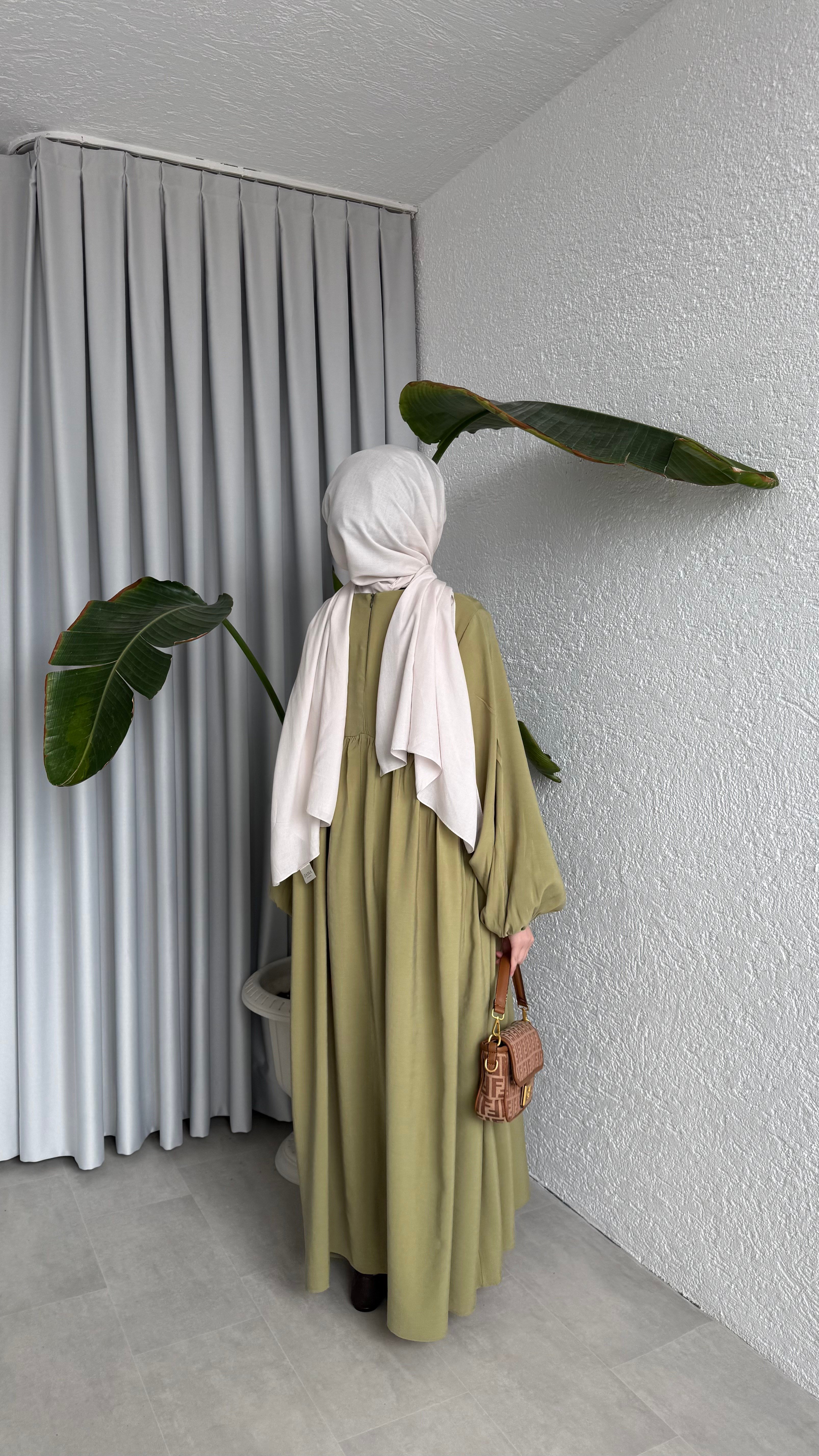 LOTUS CUPRA ELBİSE - SOFT YEŞİL