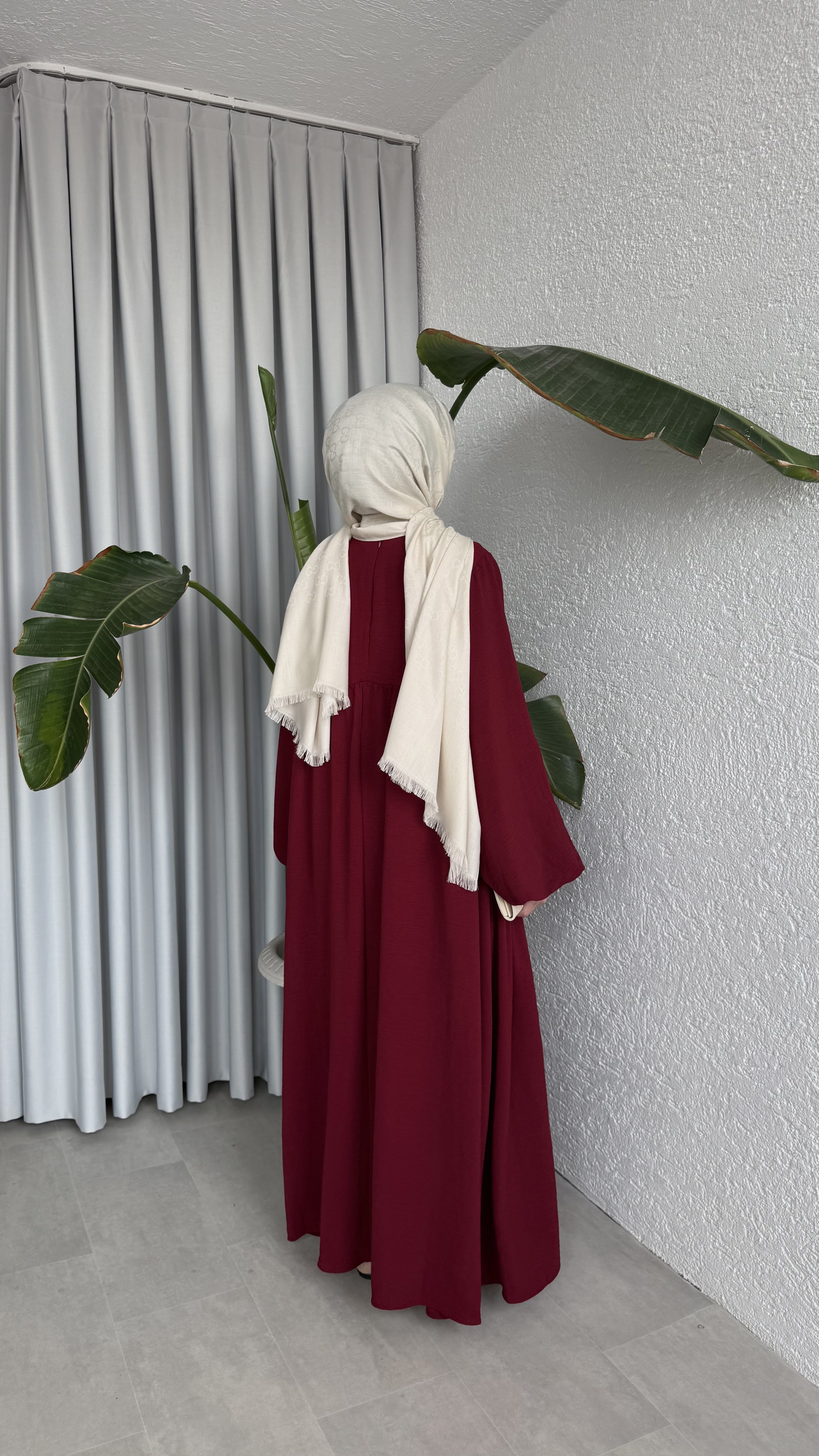 LOTUS ELBİSE BORDO