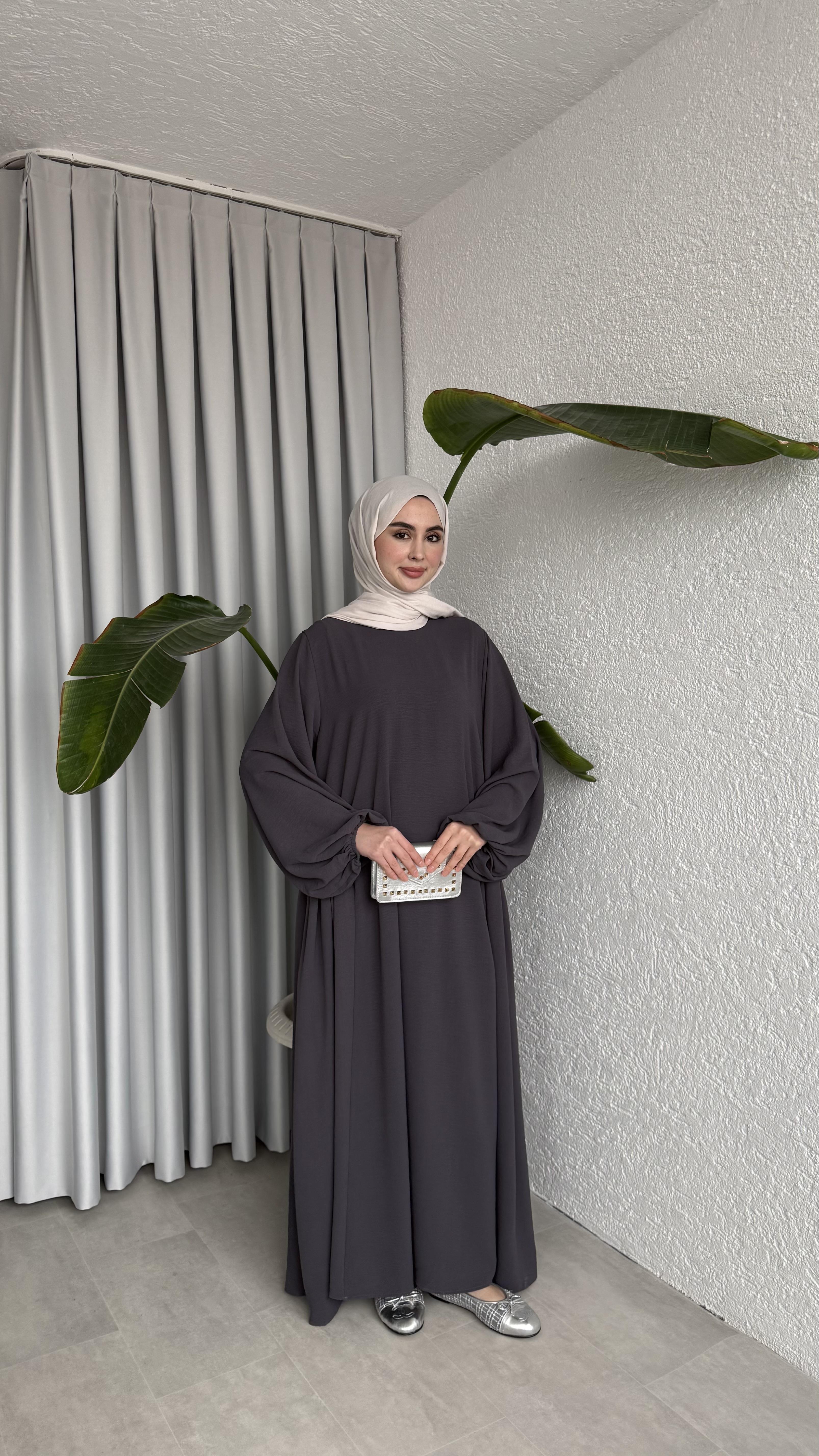 LOTUS ELBİSE FÜME