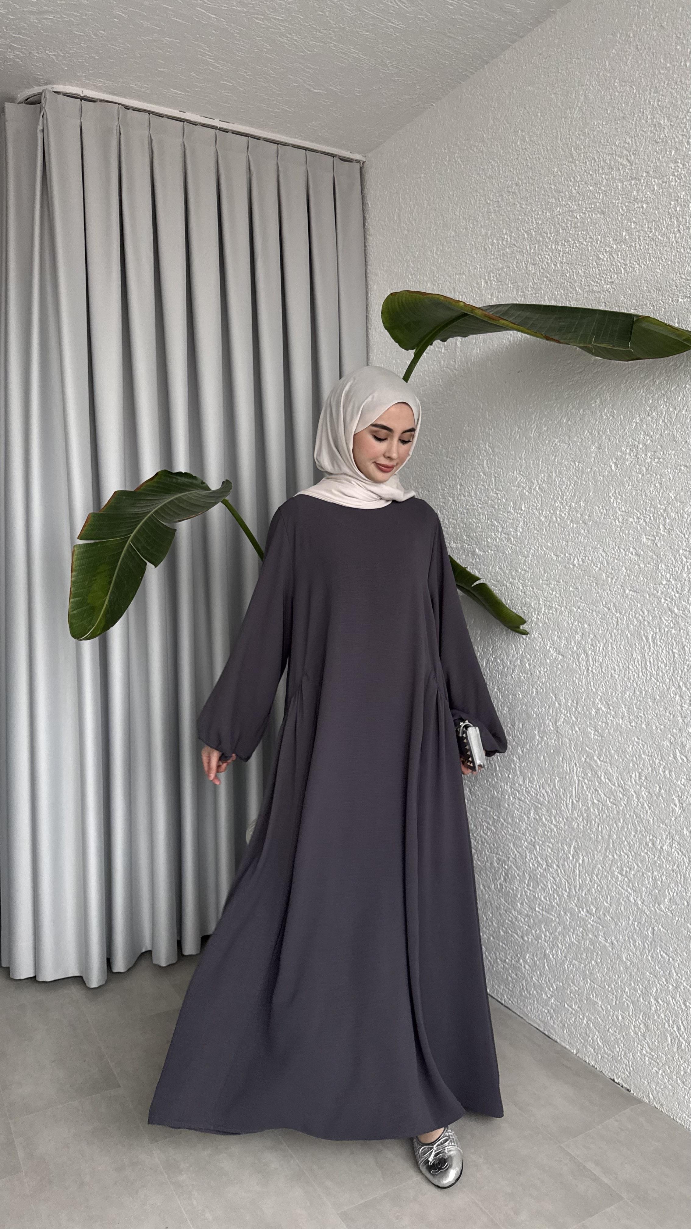 LOTUS ELBİSE FÜME