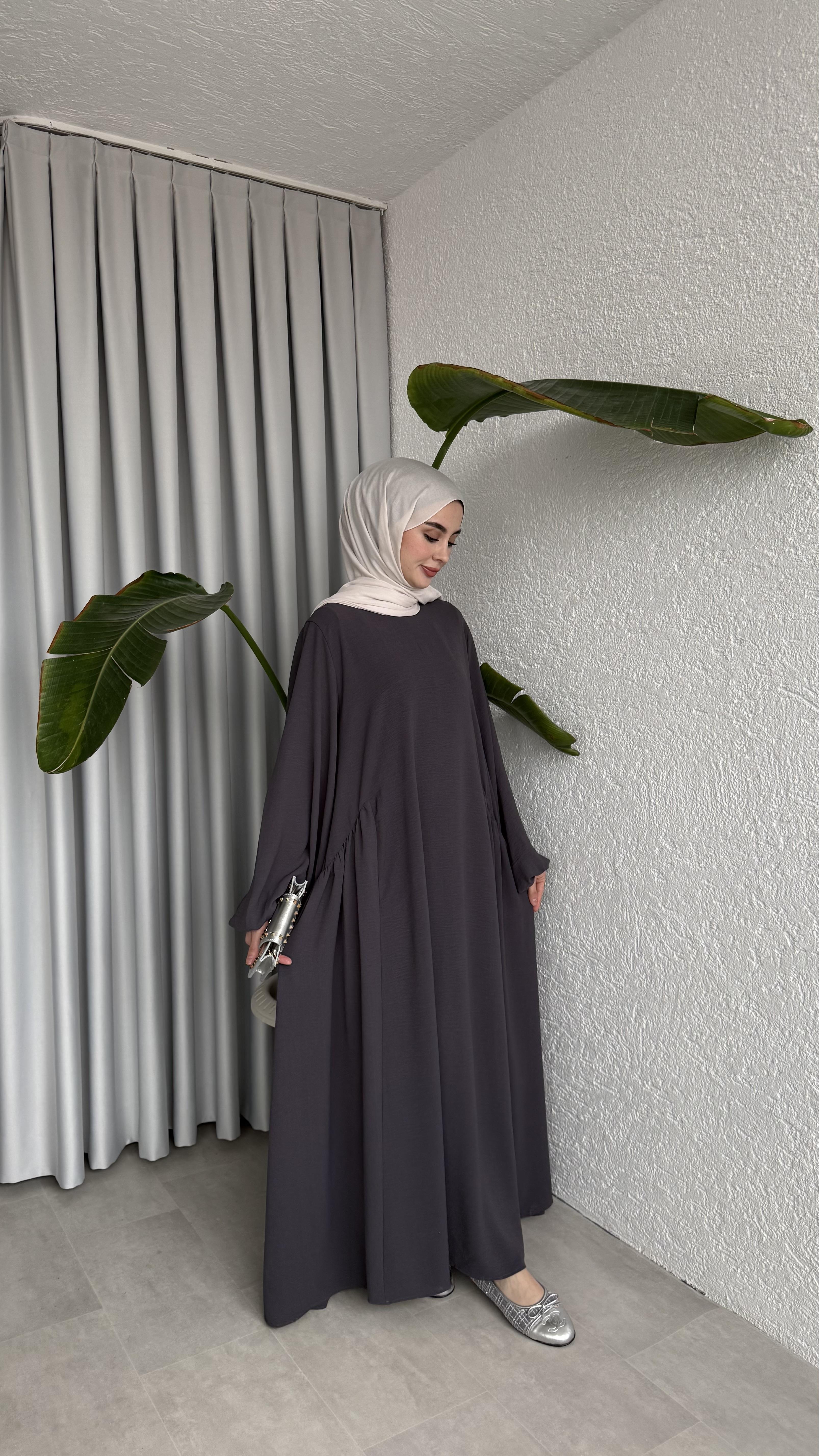 LOTUS ELBİSE FÜME