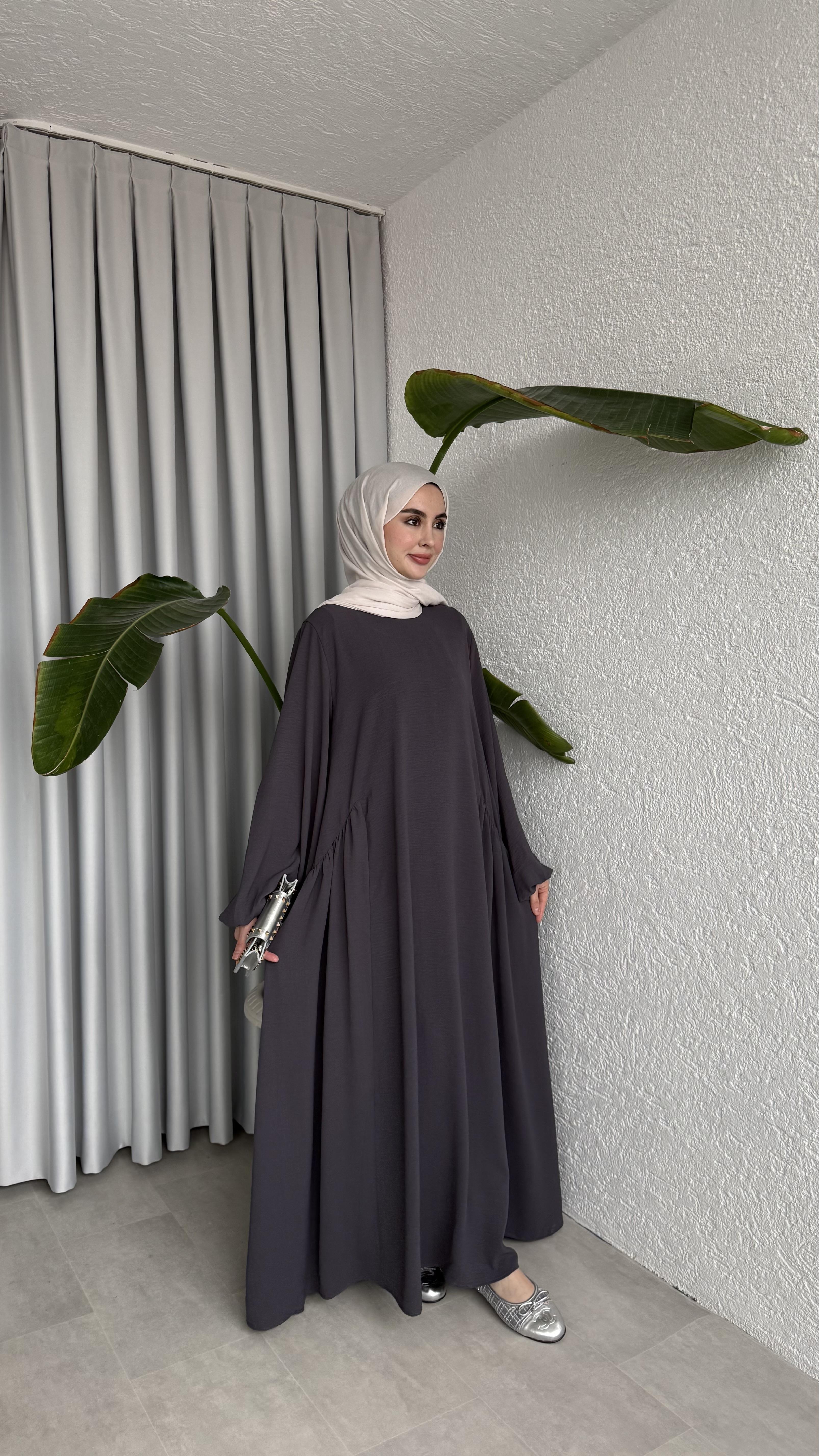 LOTUS ELBİSE FÜME