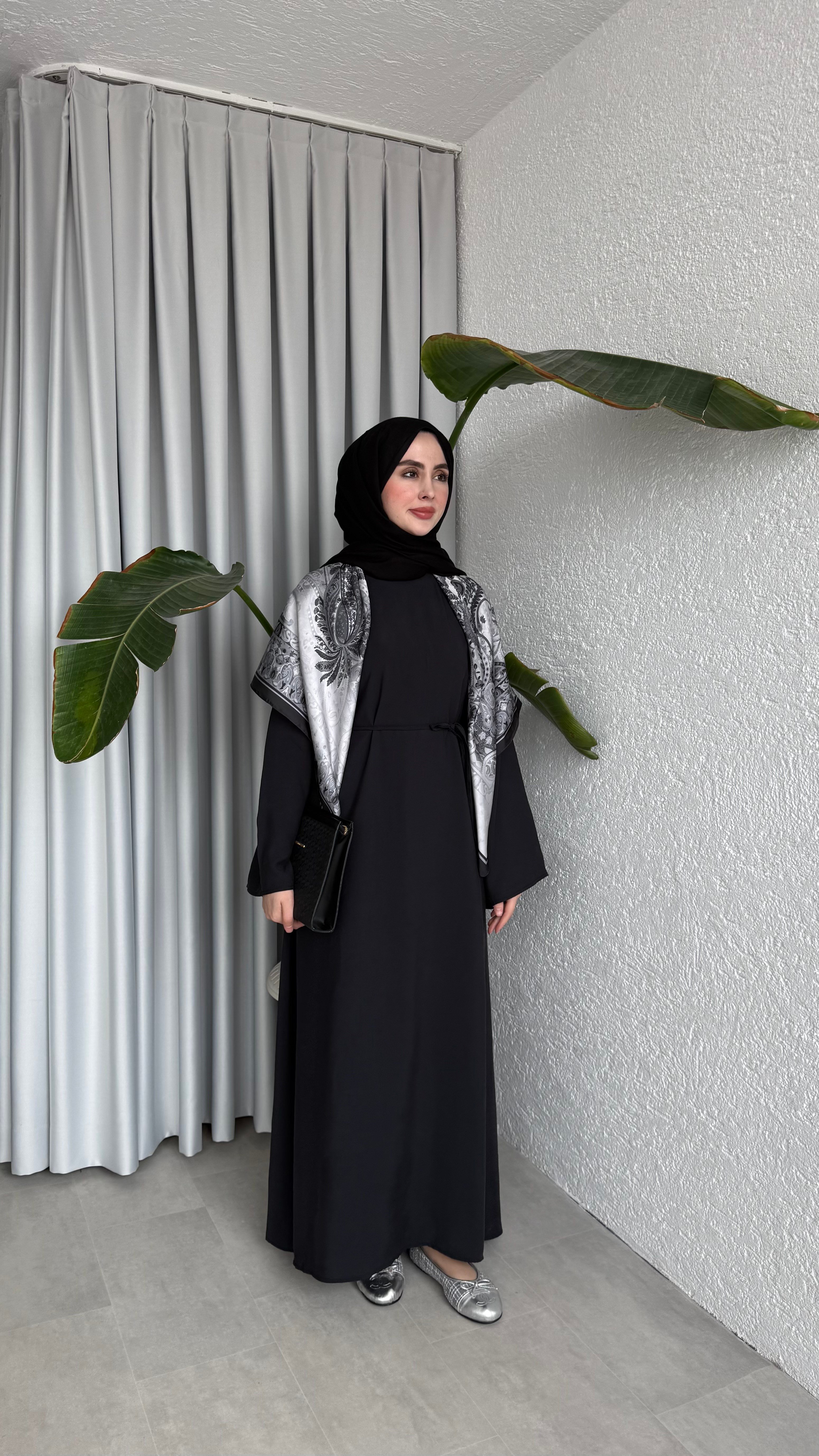 MODAL BASIC ELBİSE - SİYAH