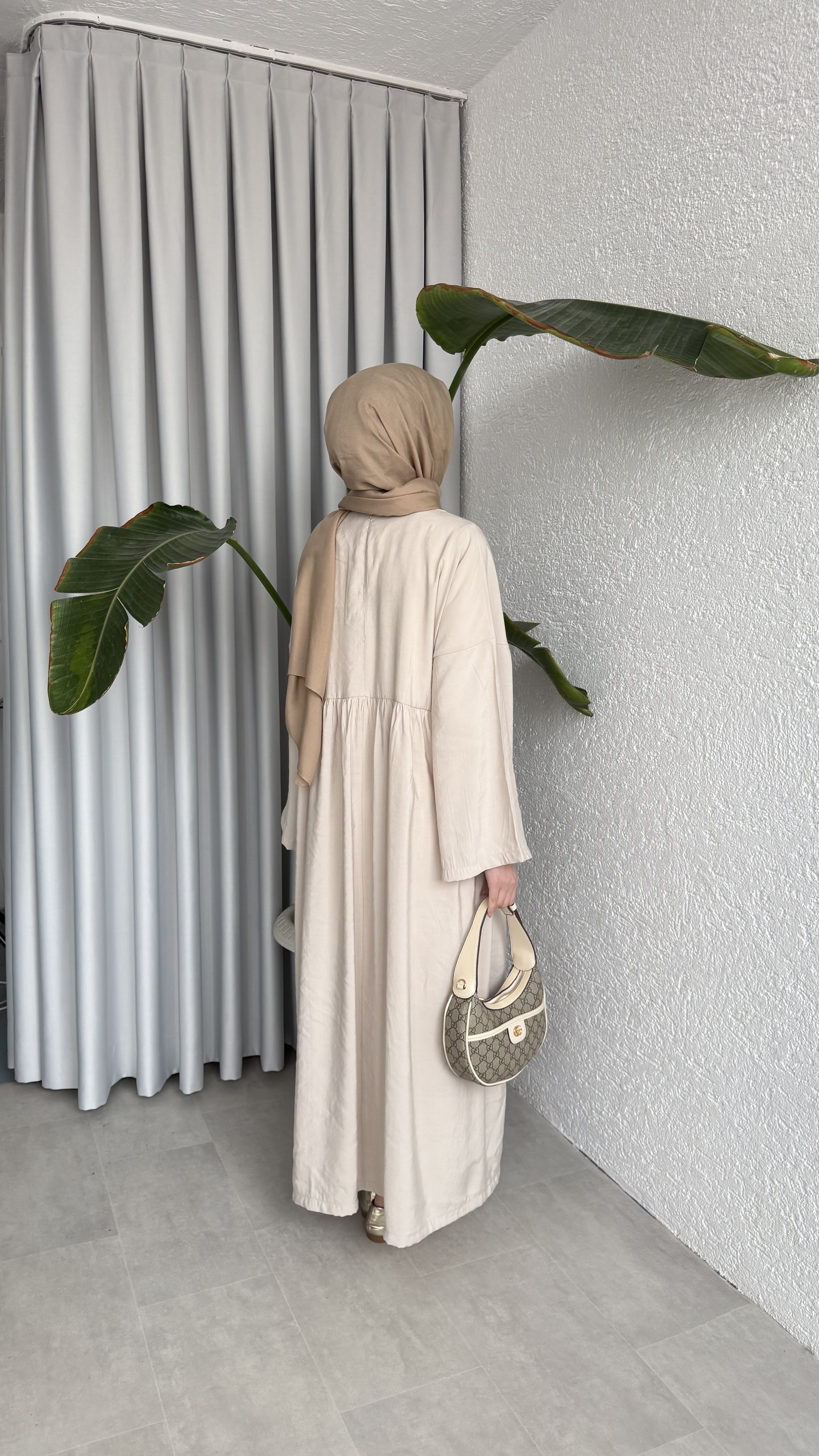 MOON CUPRA ELBİSE - BEJ