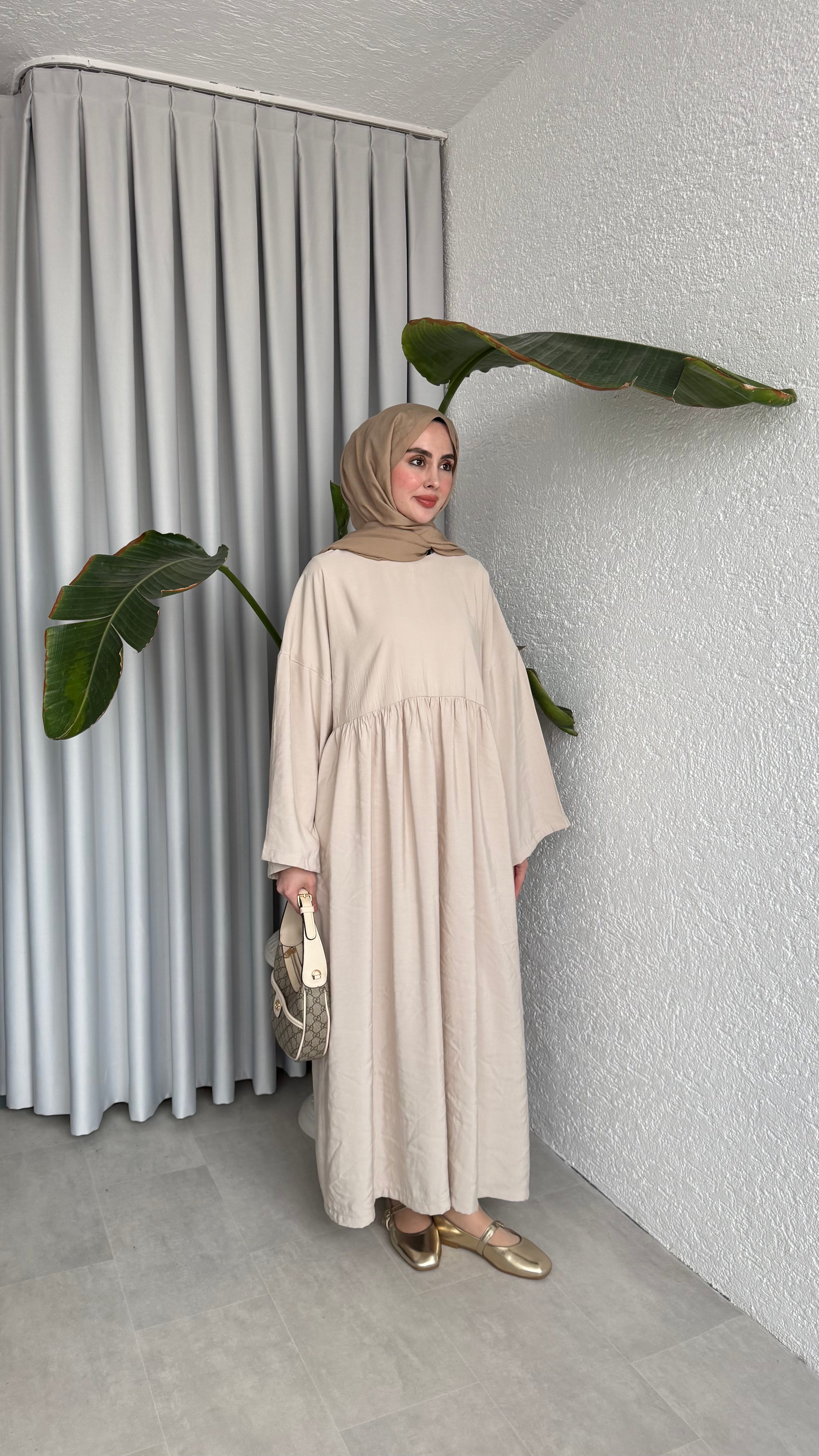 MOON CUPRA ELBİSE - BEJ