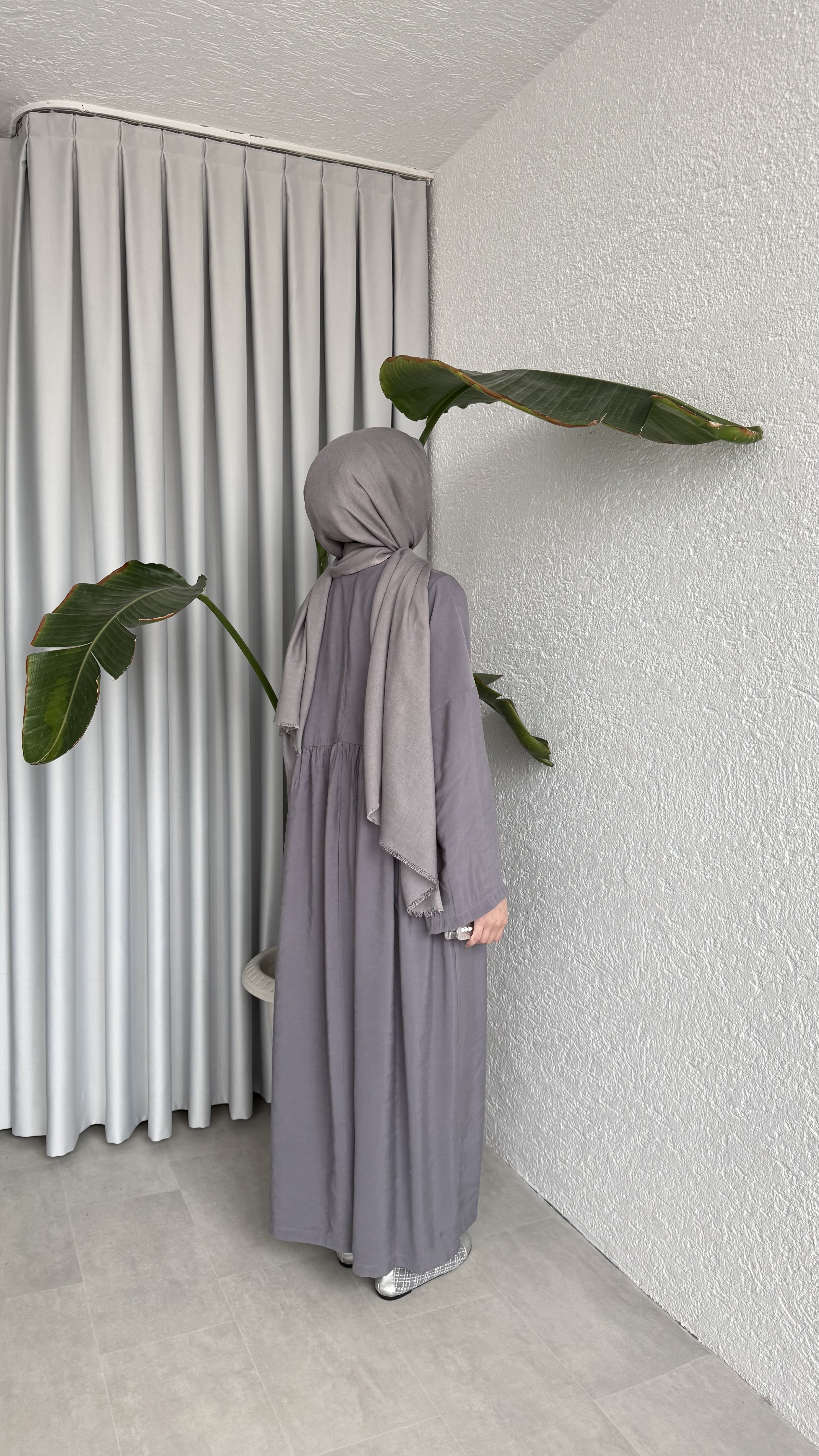 MOON CUPRA ELBİSE - GRİ