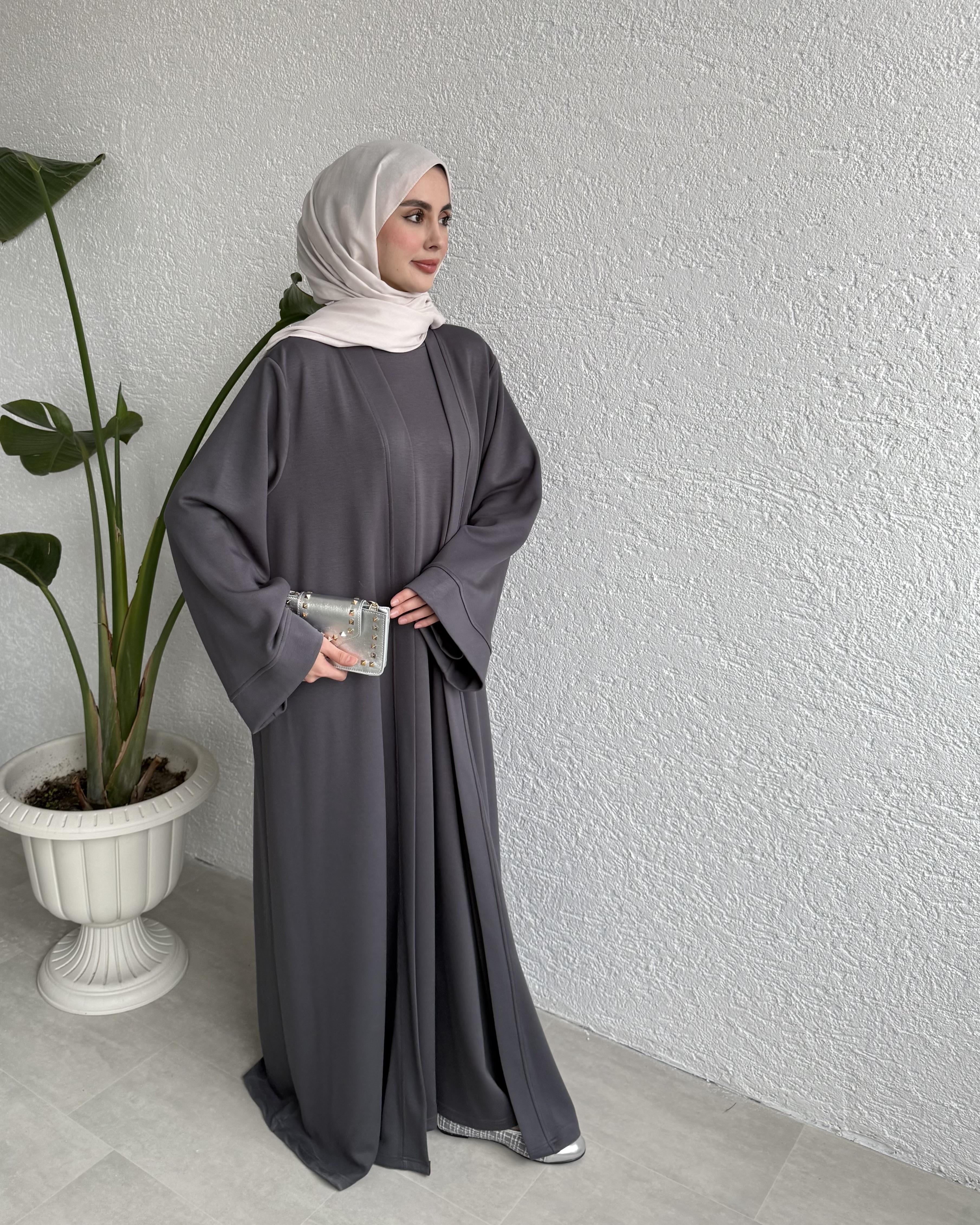 NOUR ABAYA TAKIM - ANTRASİT