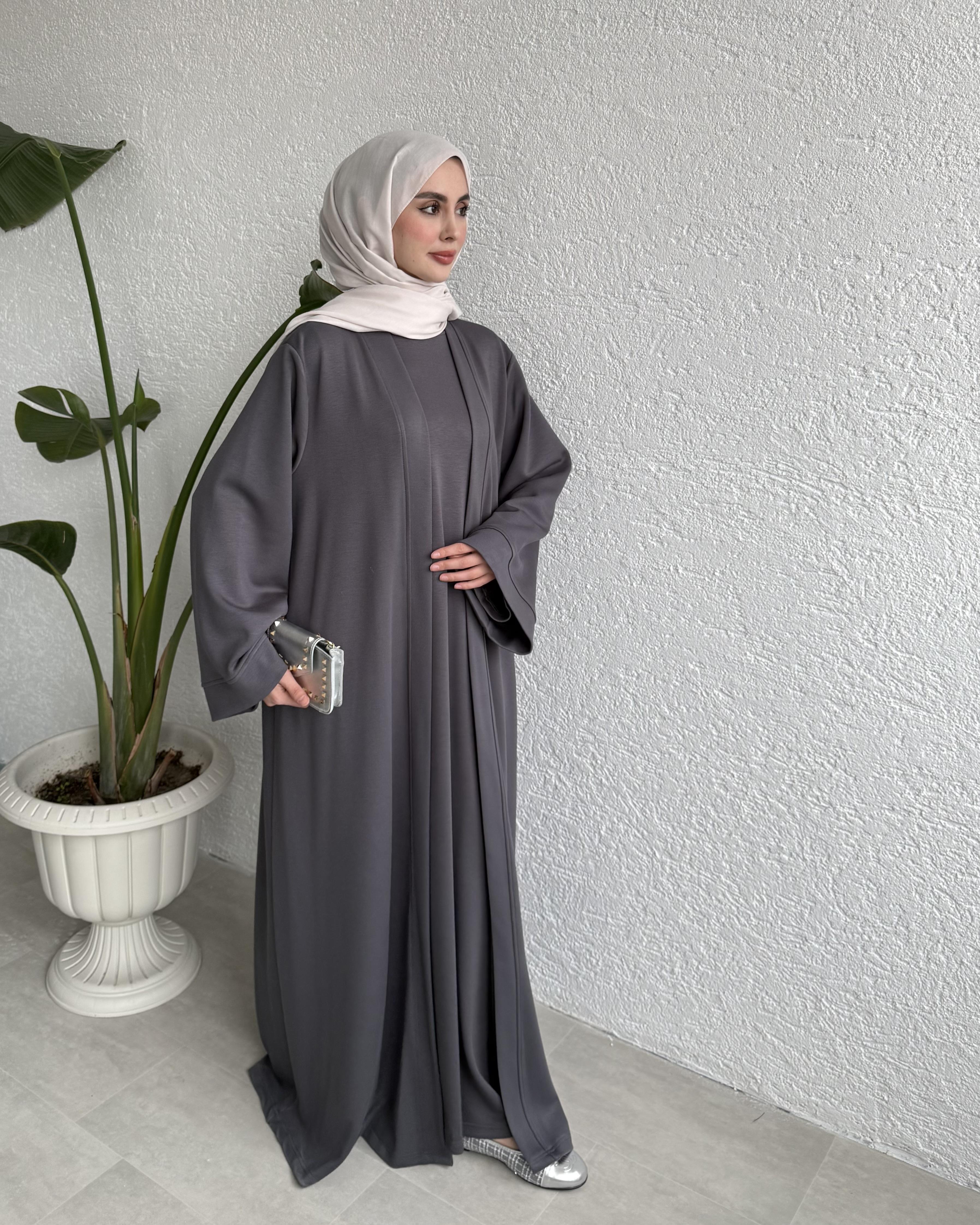 NOUR ABAYA TAKIM - ANTRASİT