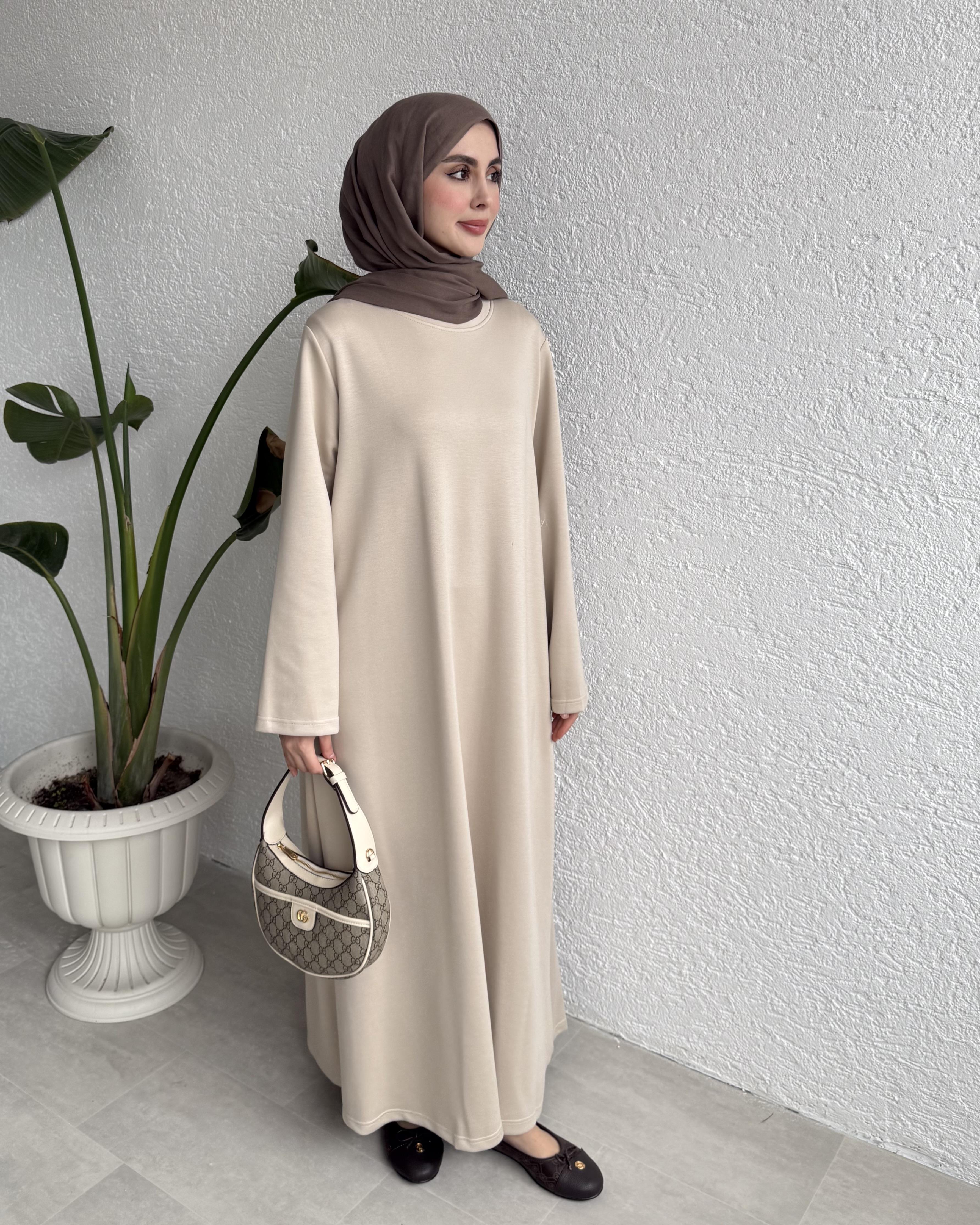 NOUR ABAYA TAKIM - BEJ