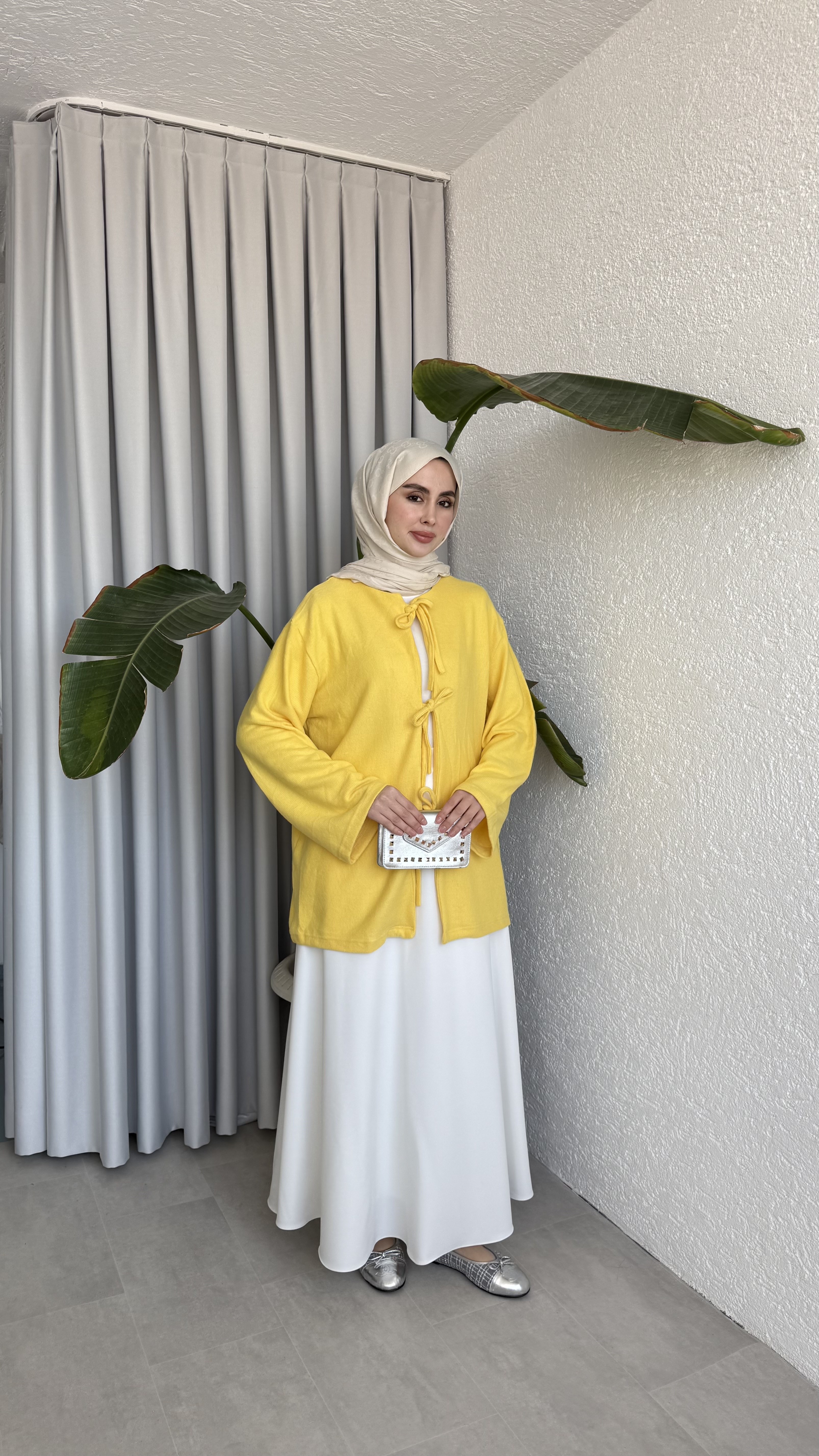 ÖNDEN BAĞLAMALI SÜPREM - SARI