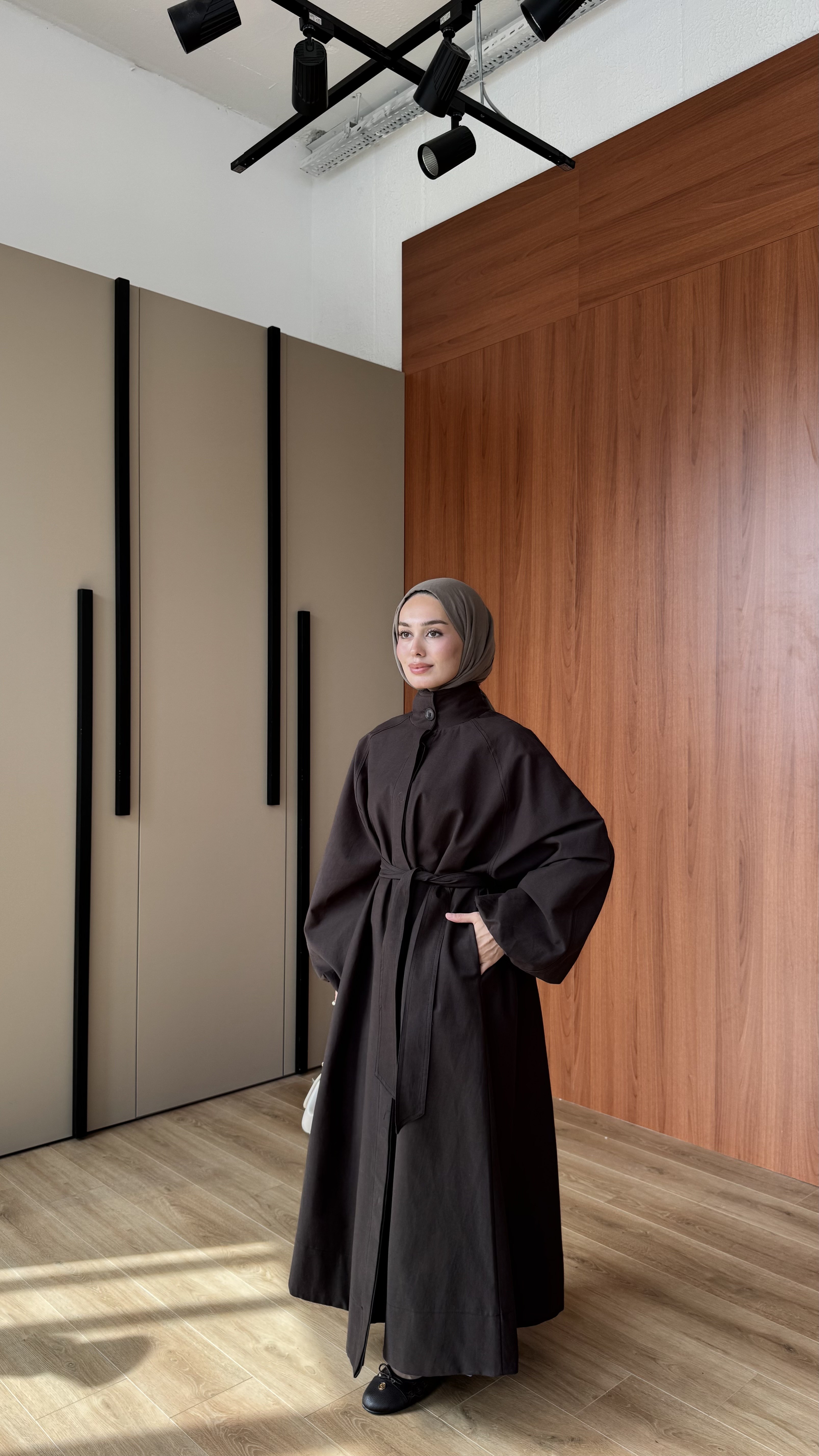ROBE ASTARLI TRENÇKOT - KAHVE